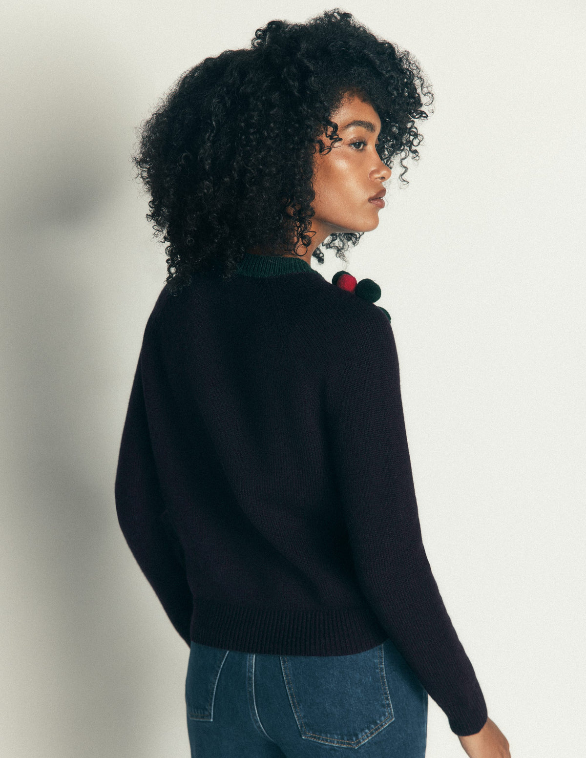 Mae Novelty Jumper-Navy Wreath - Image 3