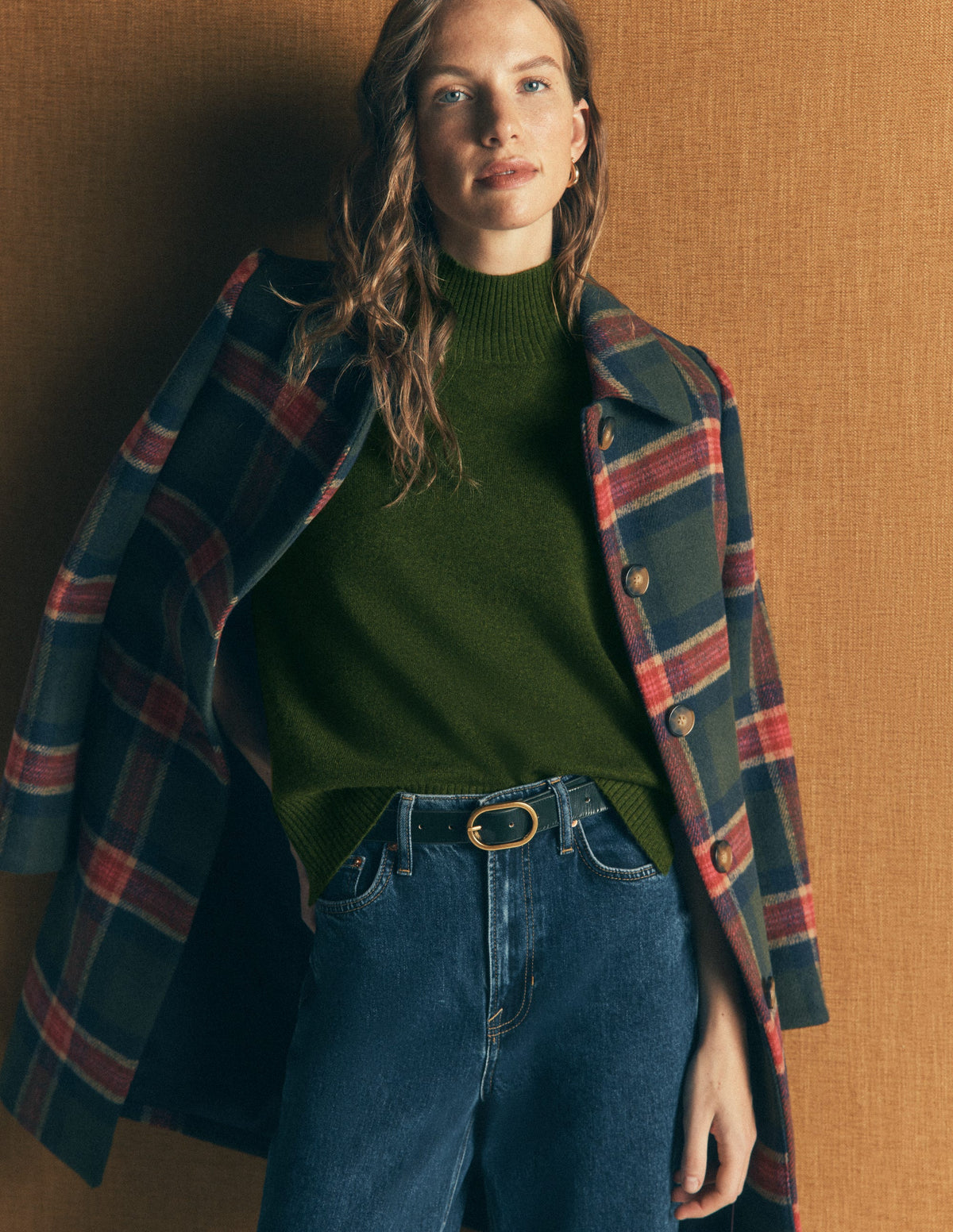 Fay High Neck Cashmere Jumper-Kale Leaf Melange - Image 1