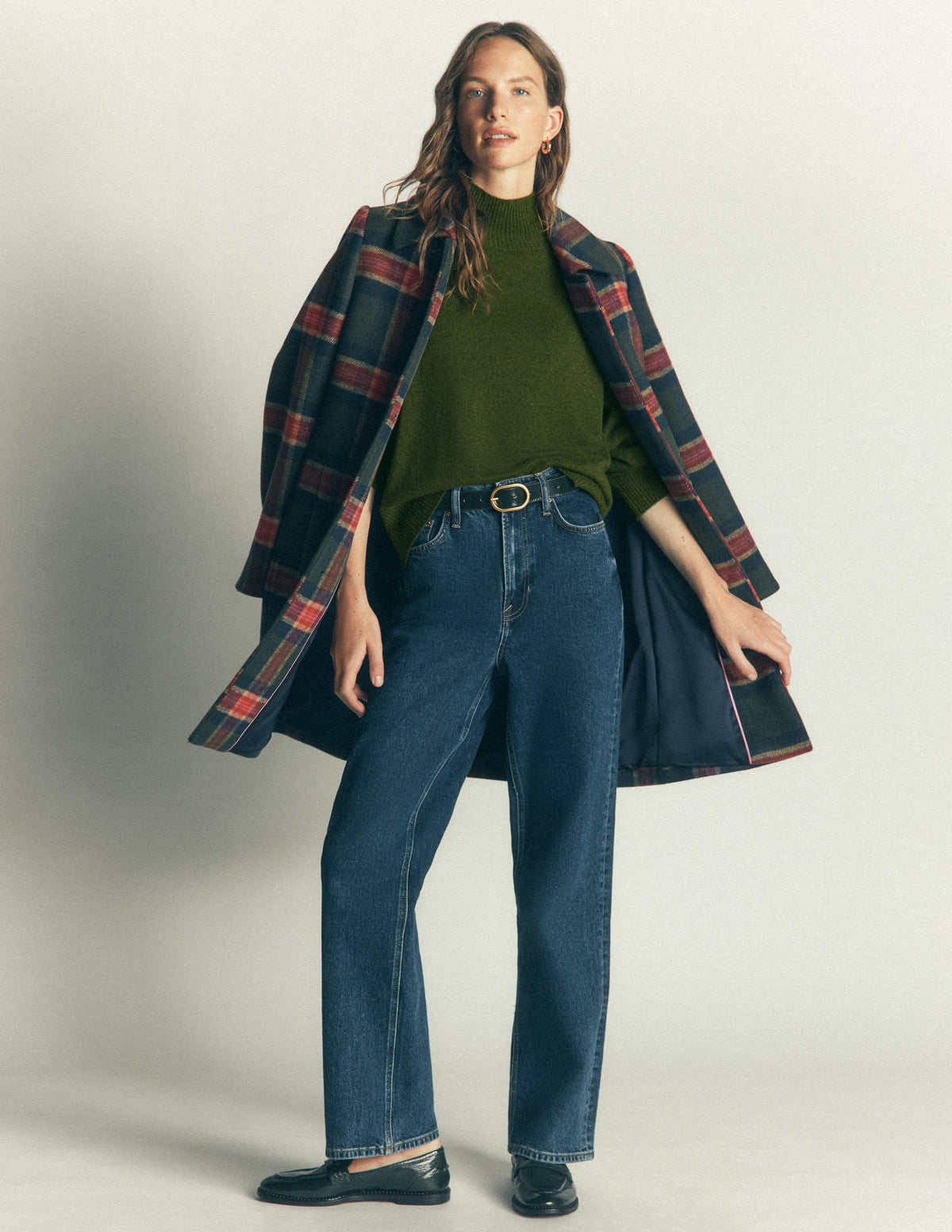 Fay High Neck Cashmere Jumper-Kale Leaf Melange - Image 5
