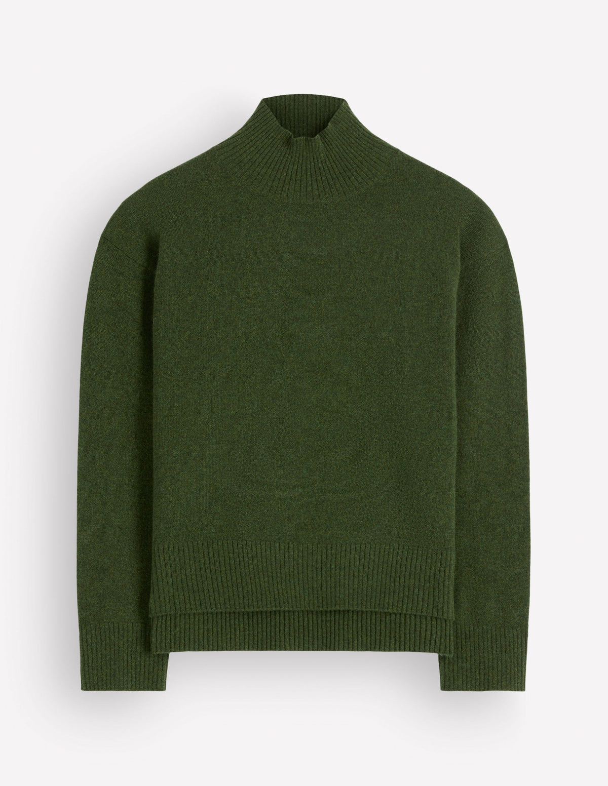 Fay High Neck Cashmere Jumper-Kale Leaf Melange - Image 6