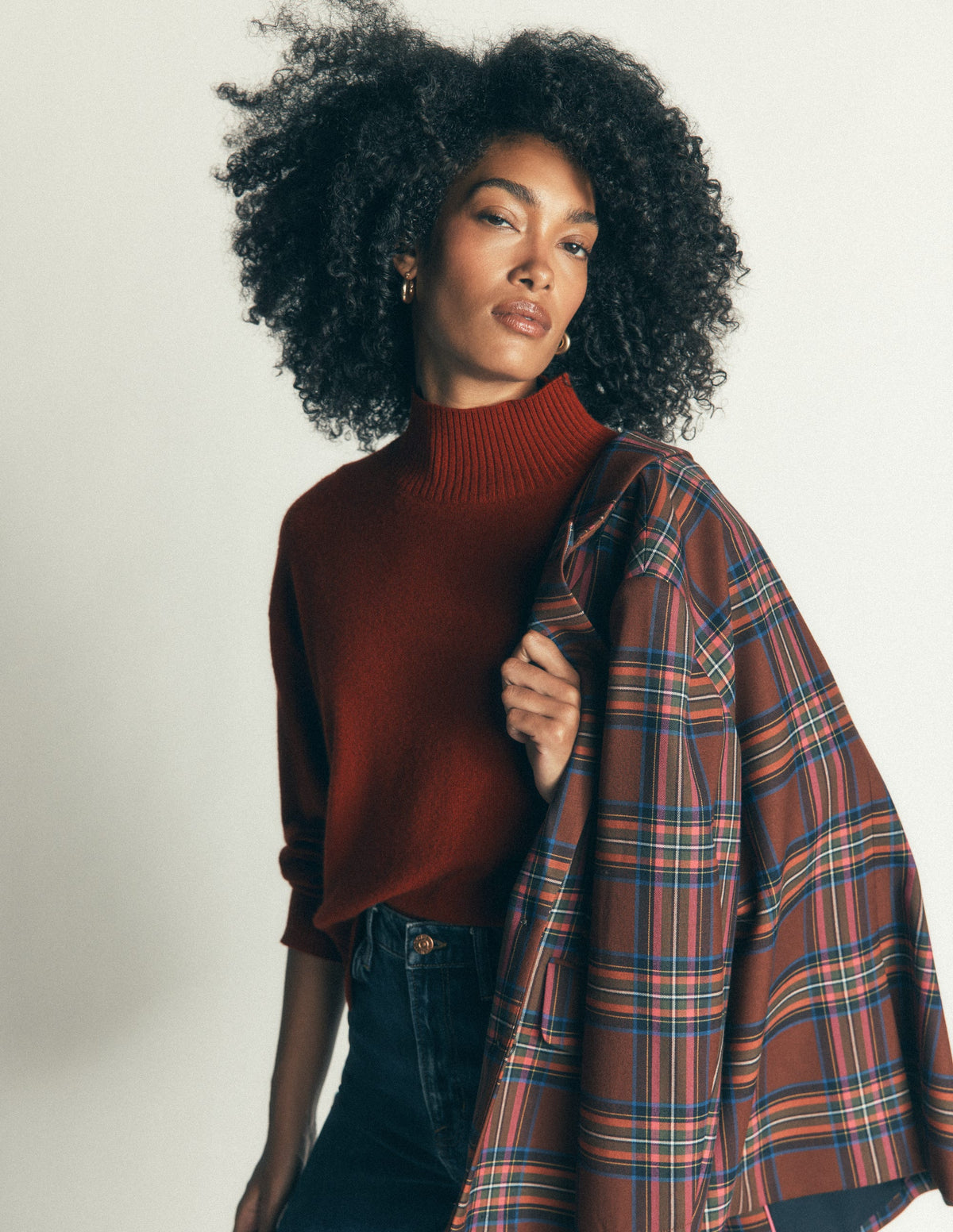 Fay High Neck Cashmere Jumper-Burnt Orange-6