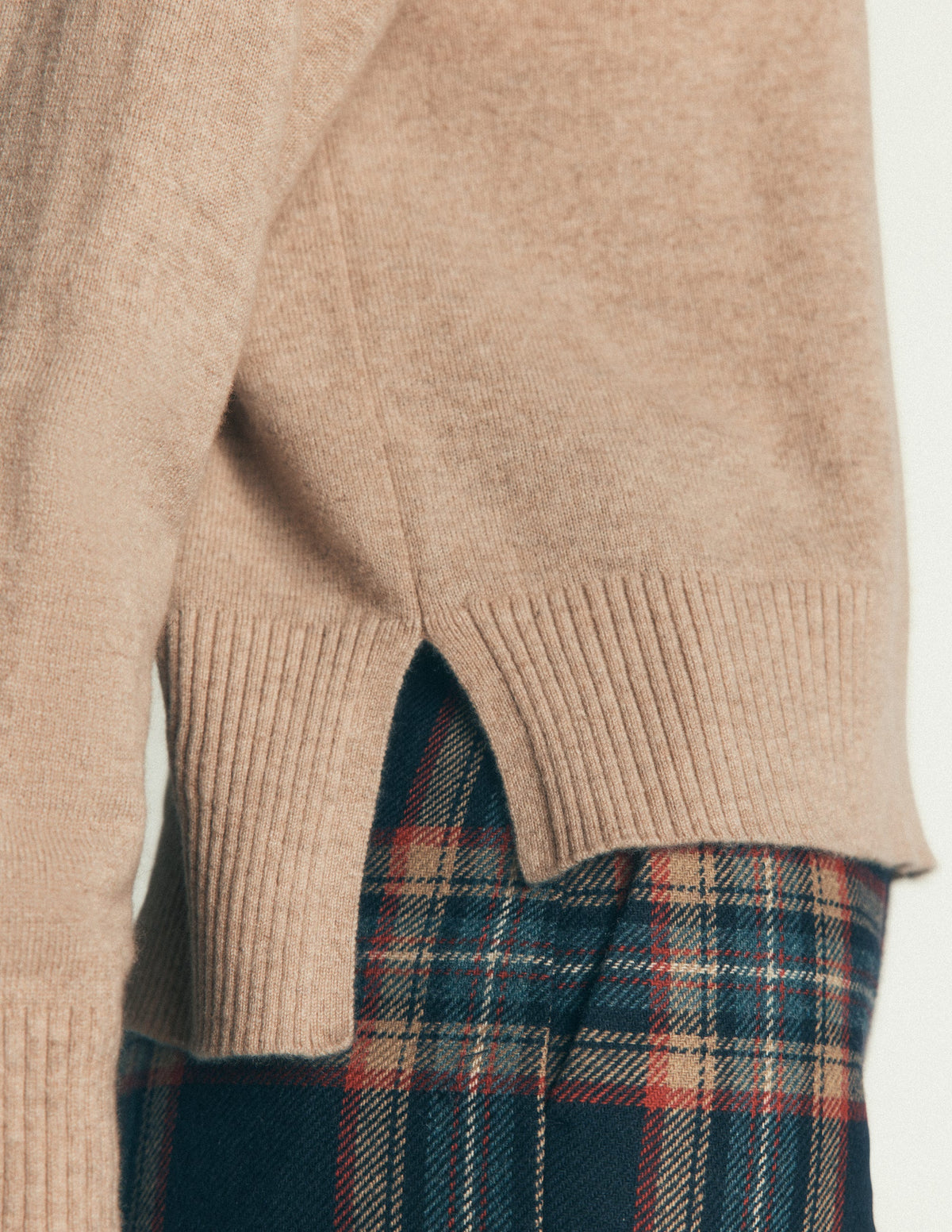 Fay High Neck Cashmere Jumper-Chinchilla Melange - Image 2