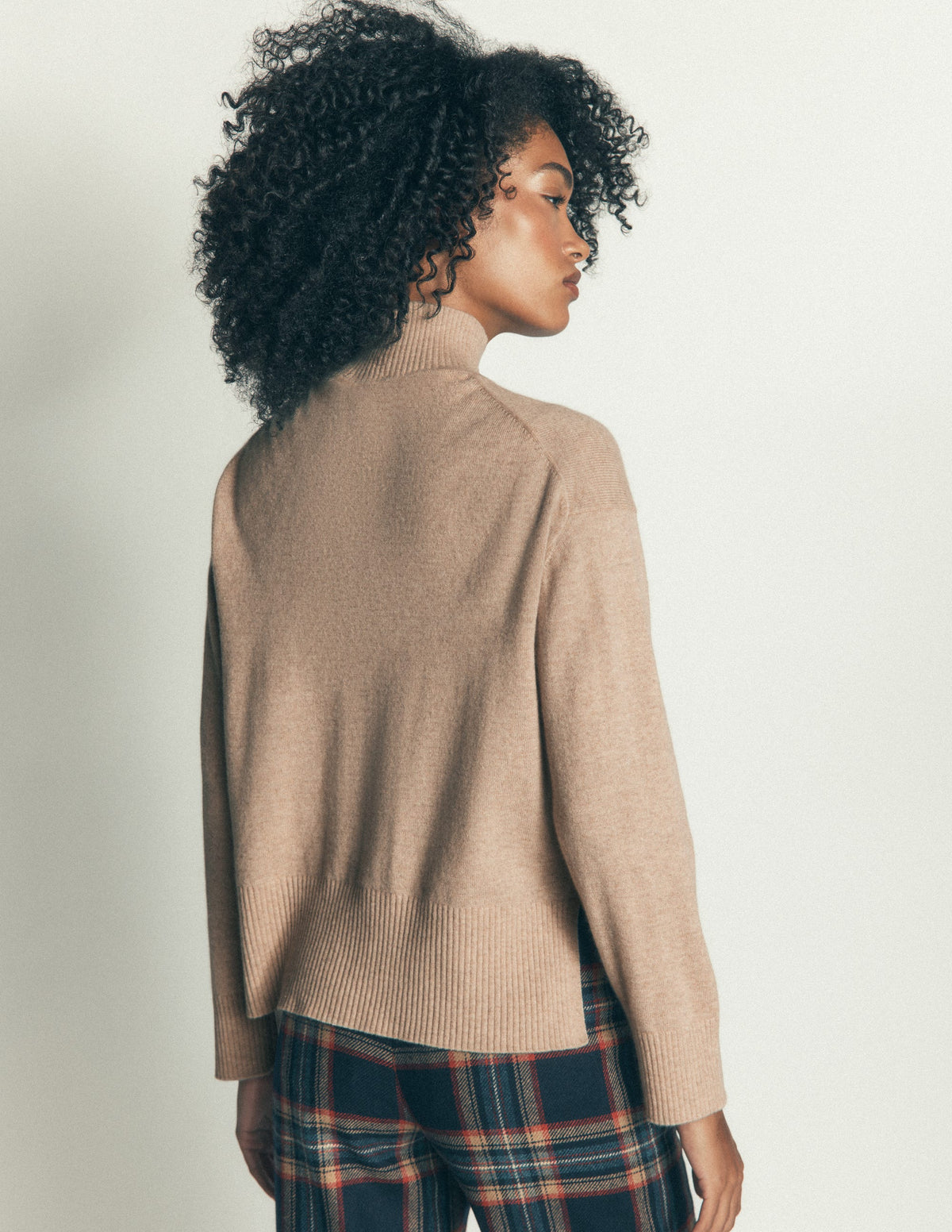 Fay High Neck Cashmere Jumper-Chinchilla Melange - Image 3