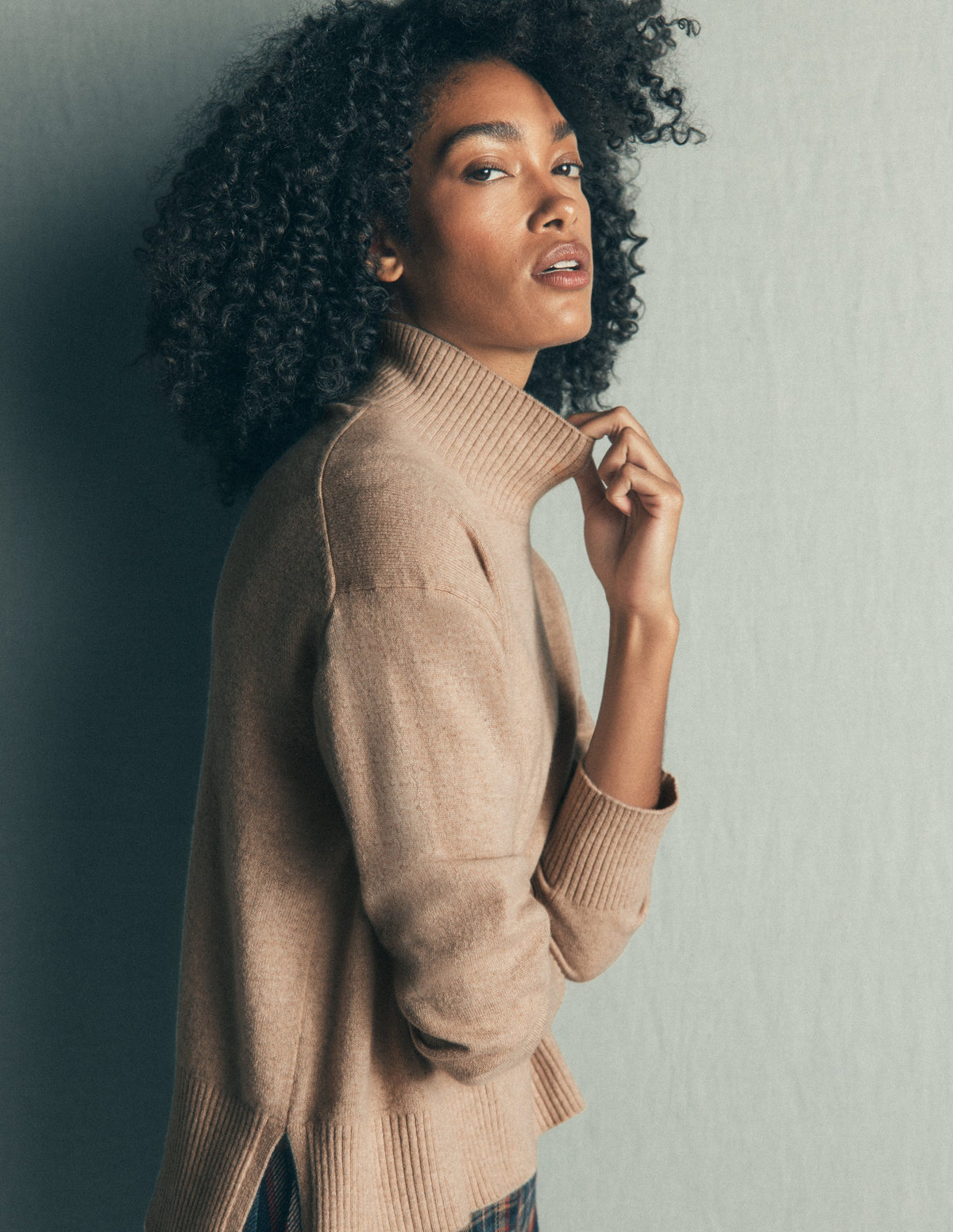 Fay High Neck Cashmere Jumper-Chinchilla Melange - Image 5