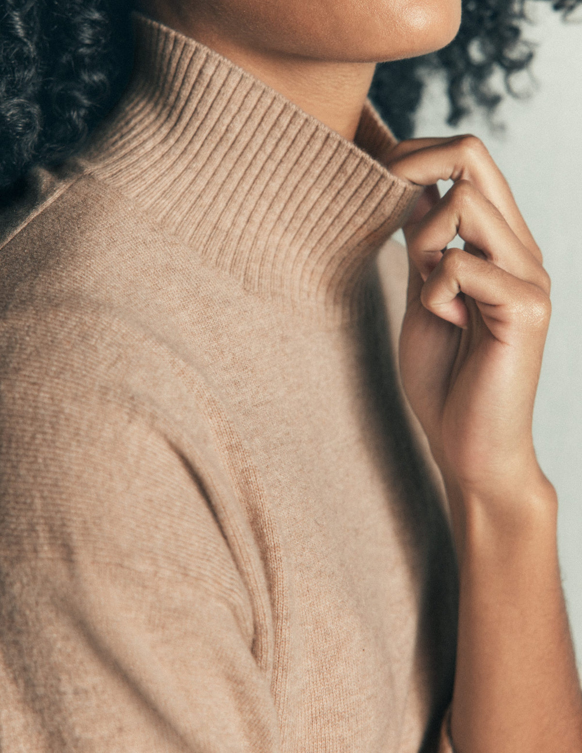 Fay High Neck Cashmere Jumper-Chinchilla Melange - Image 6