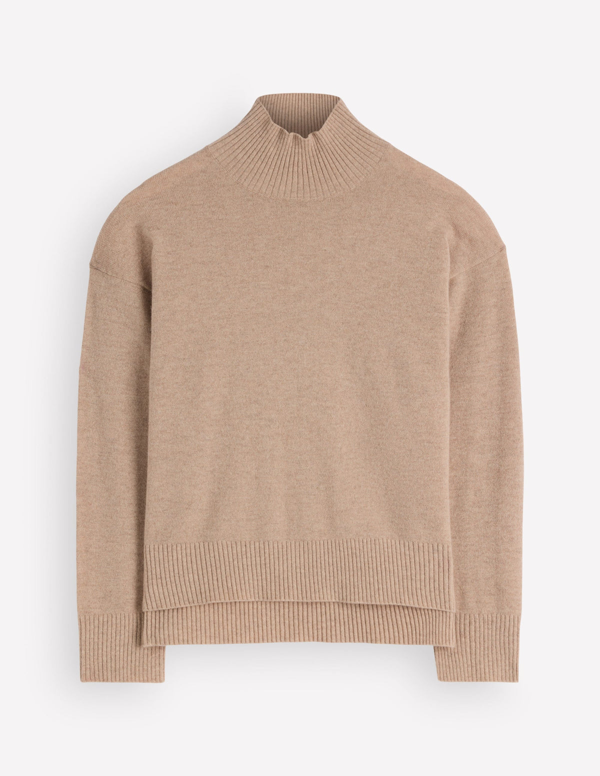 Fay High Neck Cashmere Jumper-Chinchilla Melange-7