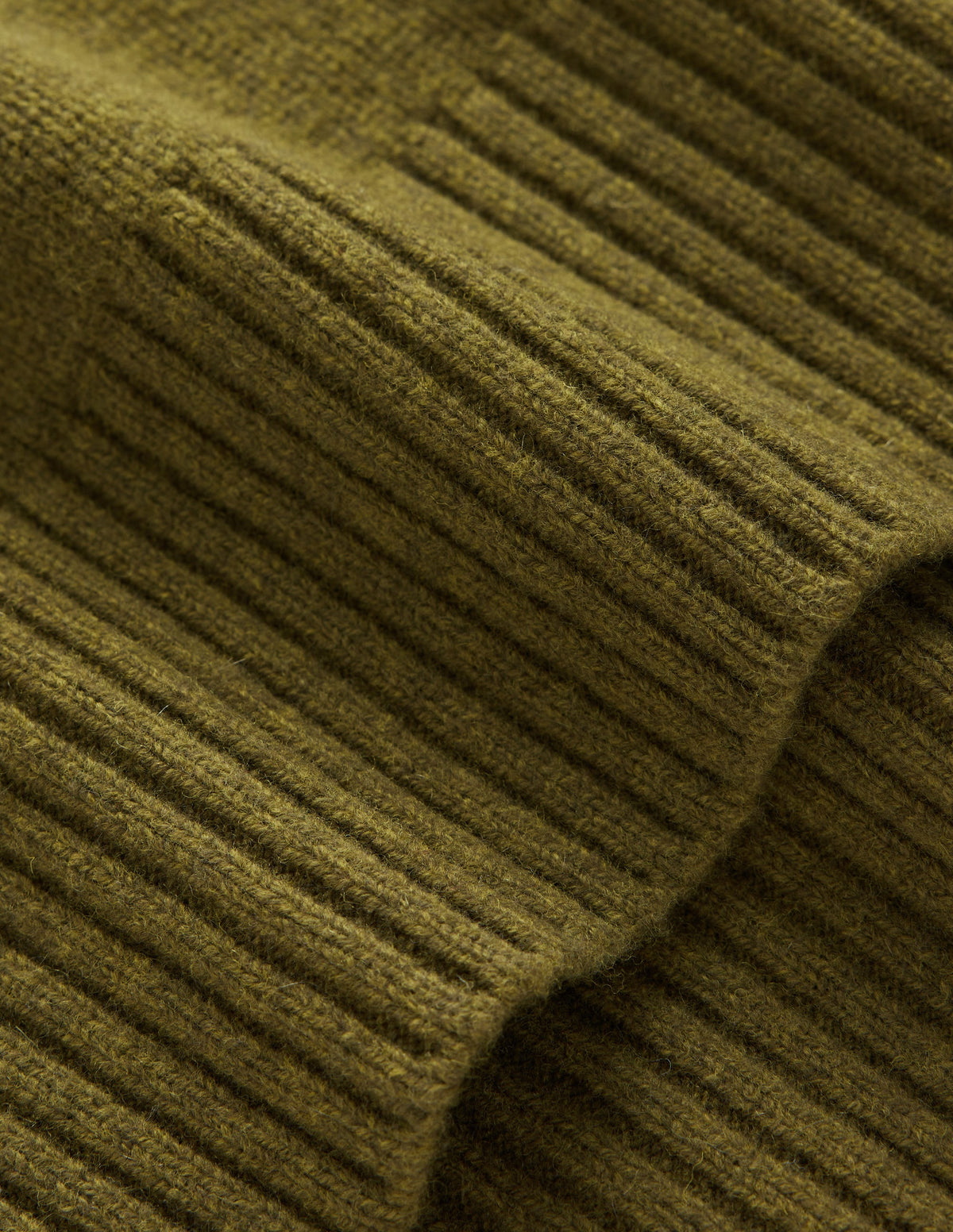 Marta Longline Merino Jumper-Ochre Green-7