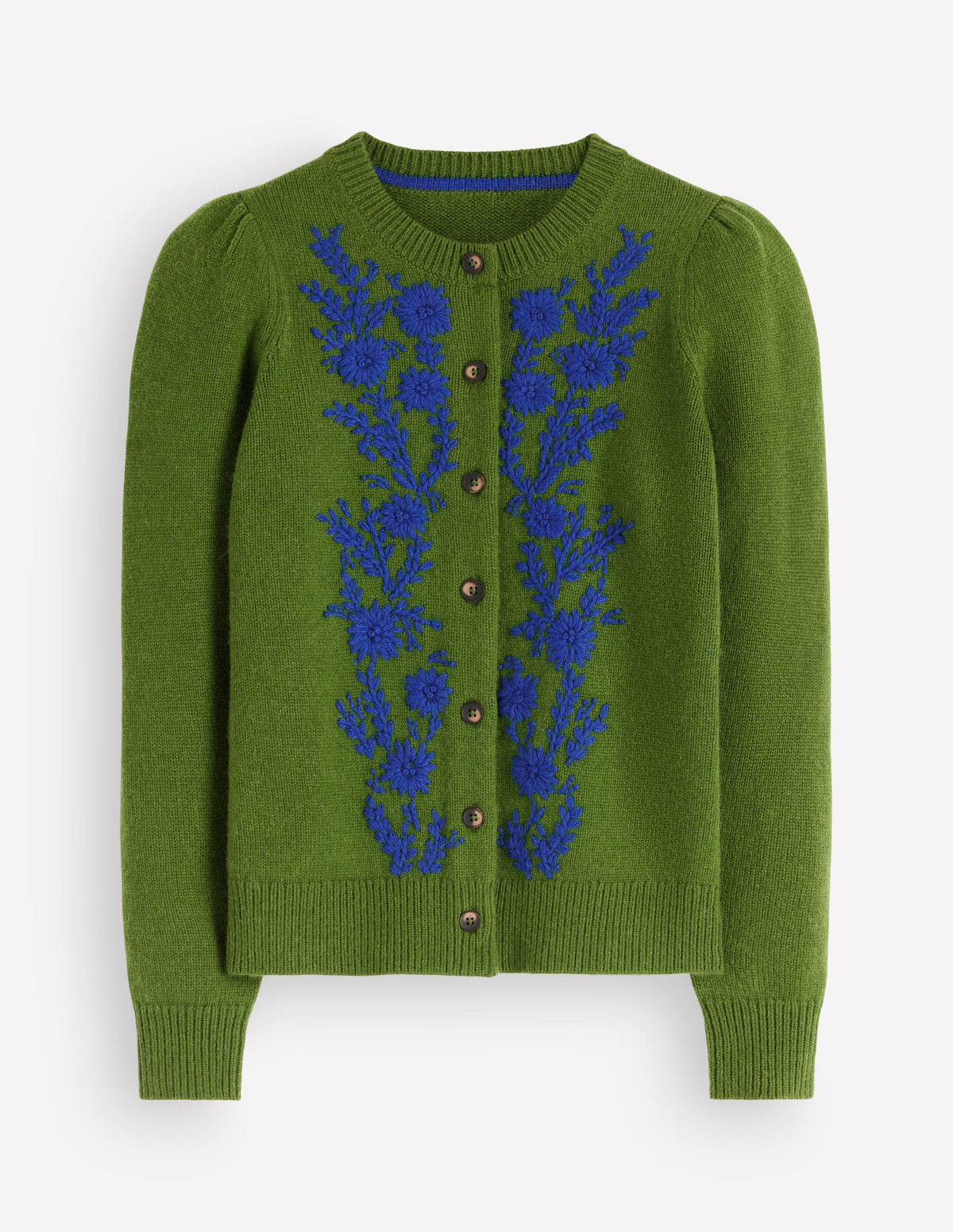 Embroidered Knitted Cardigan-Chive - Image 7