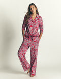 Cotton Pyjama Trousers-Red Floral