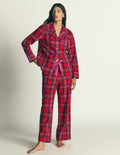 Brushed Cotton Pyjama Trousers-Red Check