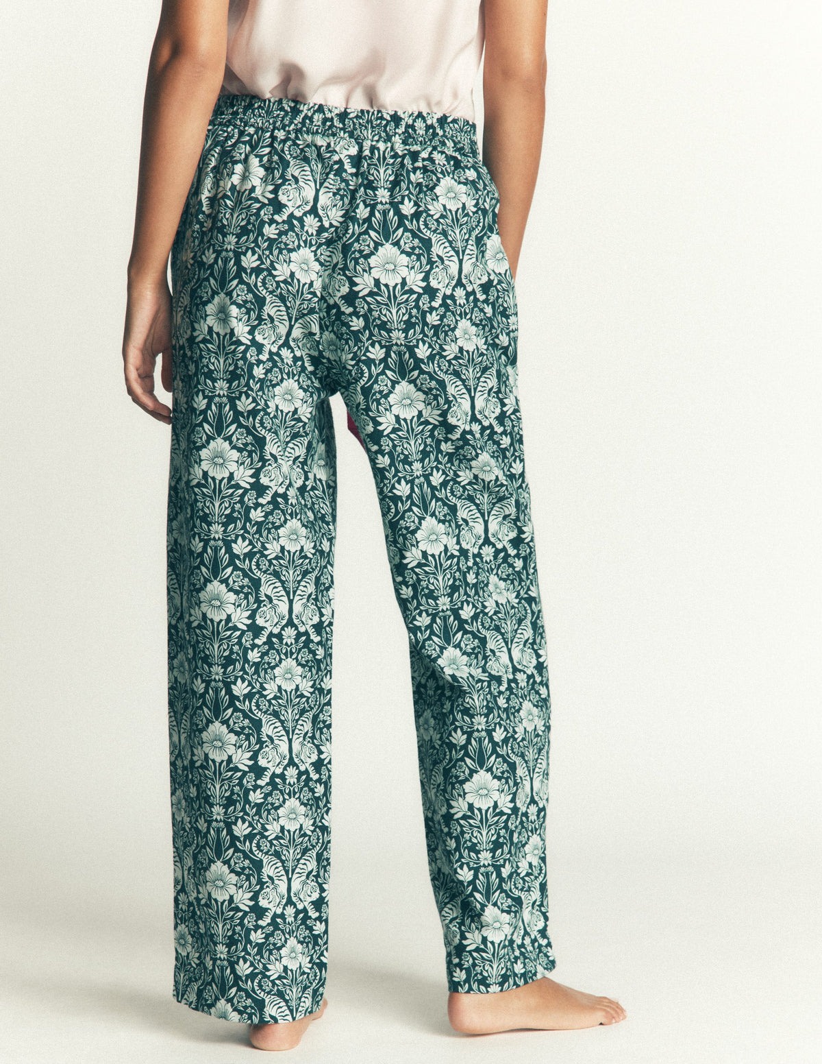 Brushed Cotton Pyjama Trousers-Flourishing Tiger-3
