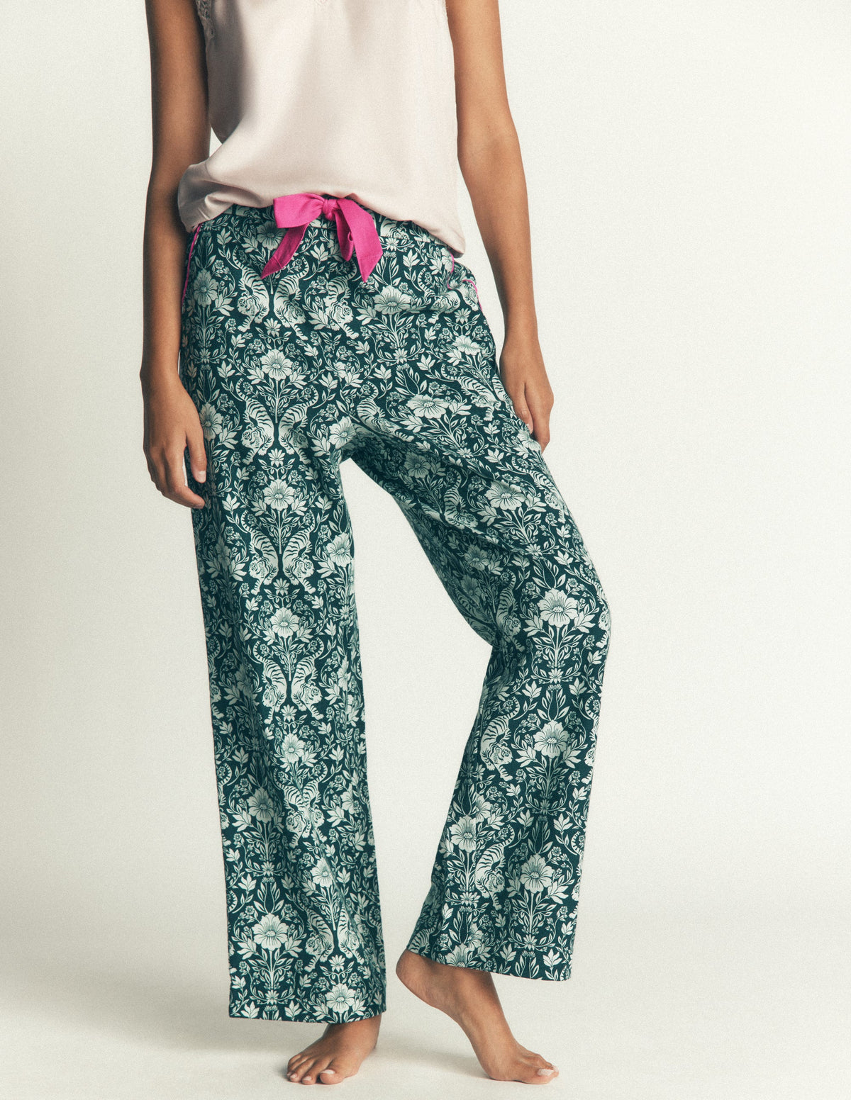 Brushed Cotton Pyjama Trousers-Flourishing Tiger - Image 4
