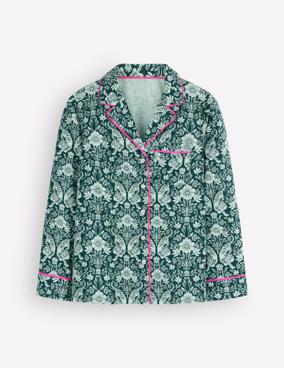 Brushed Cotton Pyjama Shirt-Flourishing Tiger - Image 5