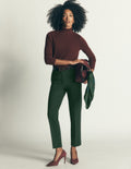 Highgate Ponte Trousers-Midnight Emerald