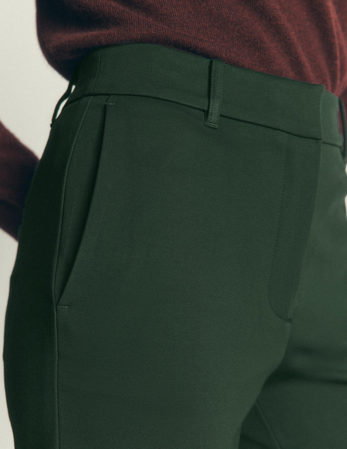 Highgate Ponte Trousers-Midnight Emerald-2