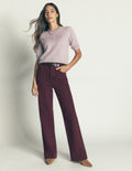 High Rise Column Leg Jeans-Wine Tasting
