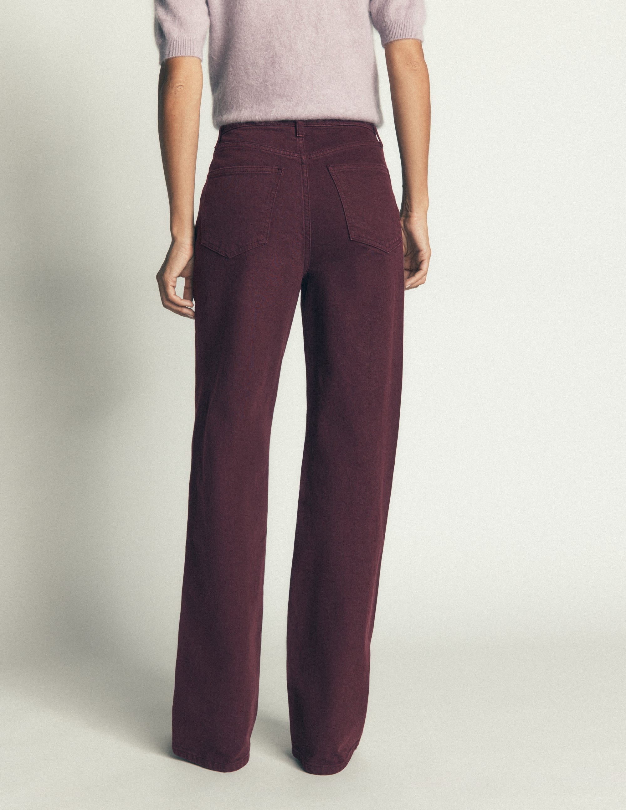 High Rise Column Leg Jeans-Wine Tasting - Image 3