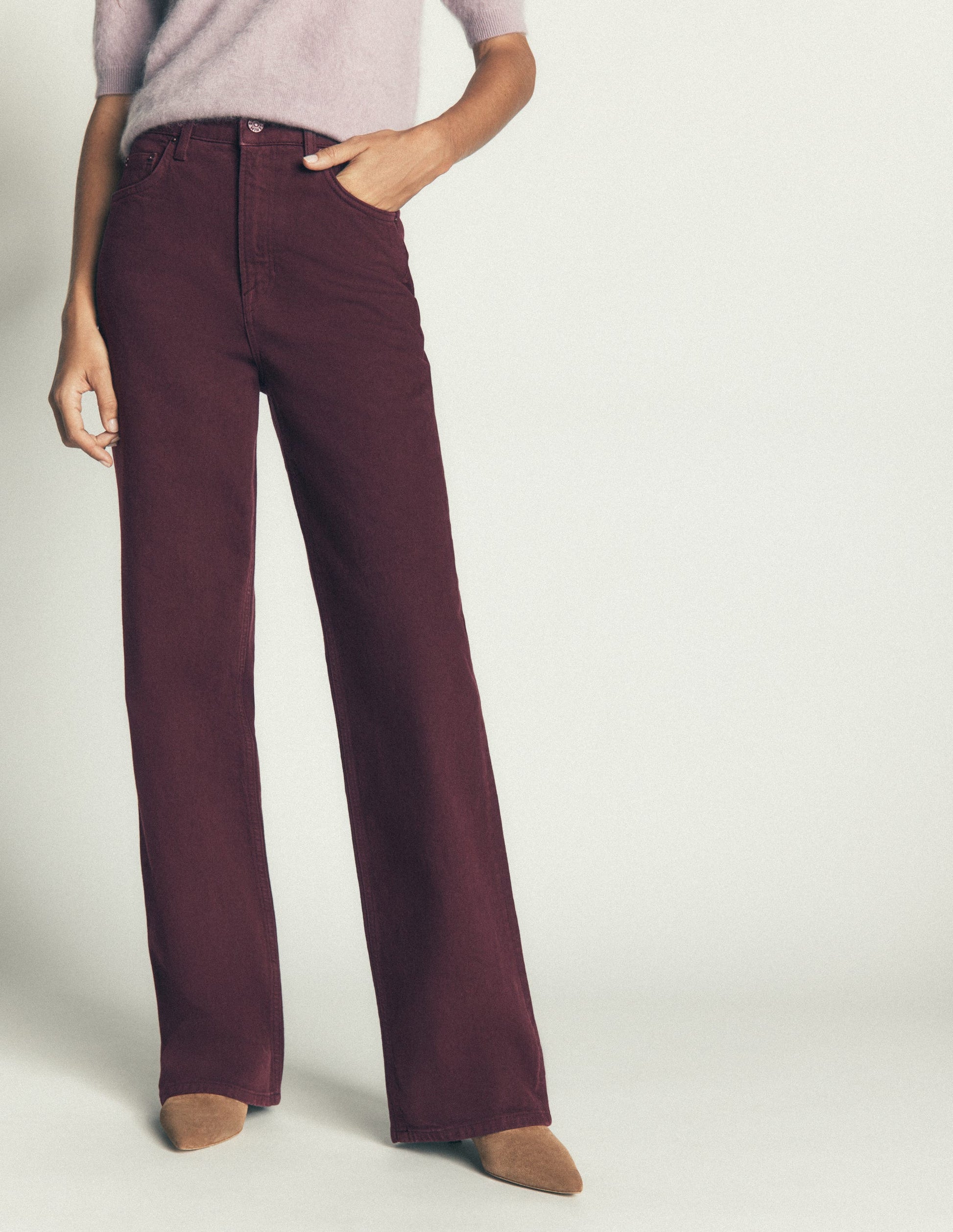 High Rise Column Leg Jeans-Wine Tasting-4