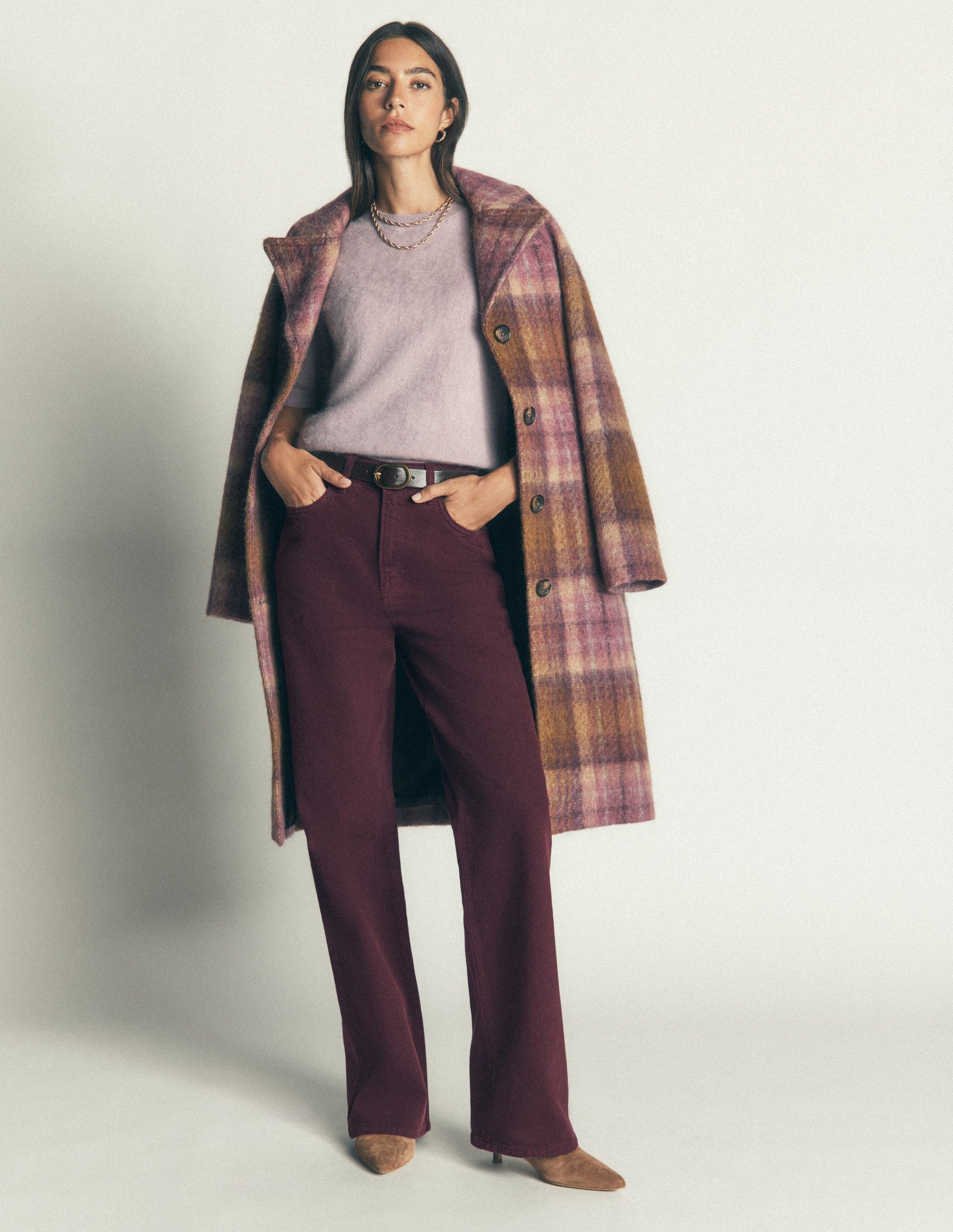 High Rise Column Leg Jeans-Wine Tasting-5