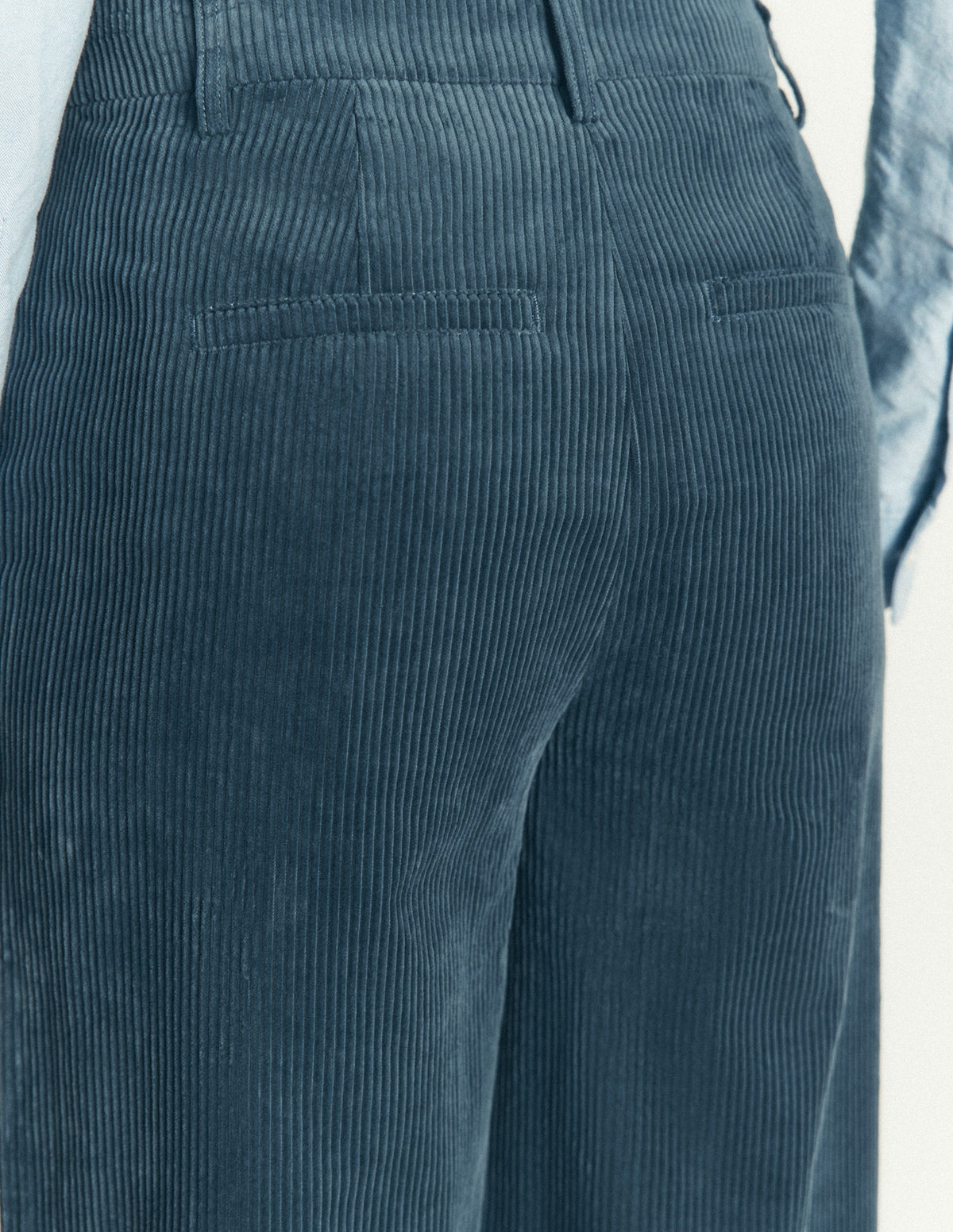 Belgravia Chunky Cord Trousers-Storm Blue - Image 2