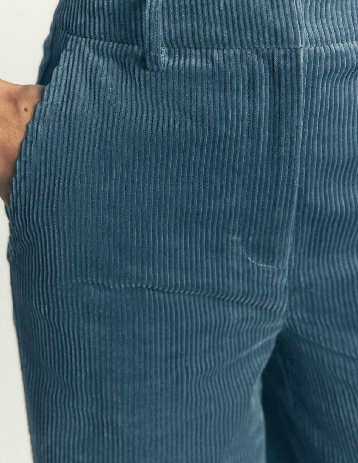 Belgravia Chunky Cord Trousers-Storm Blue - Image 5