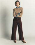 Belgravia Chunky Cord Trousers-Bitter Chocolate