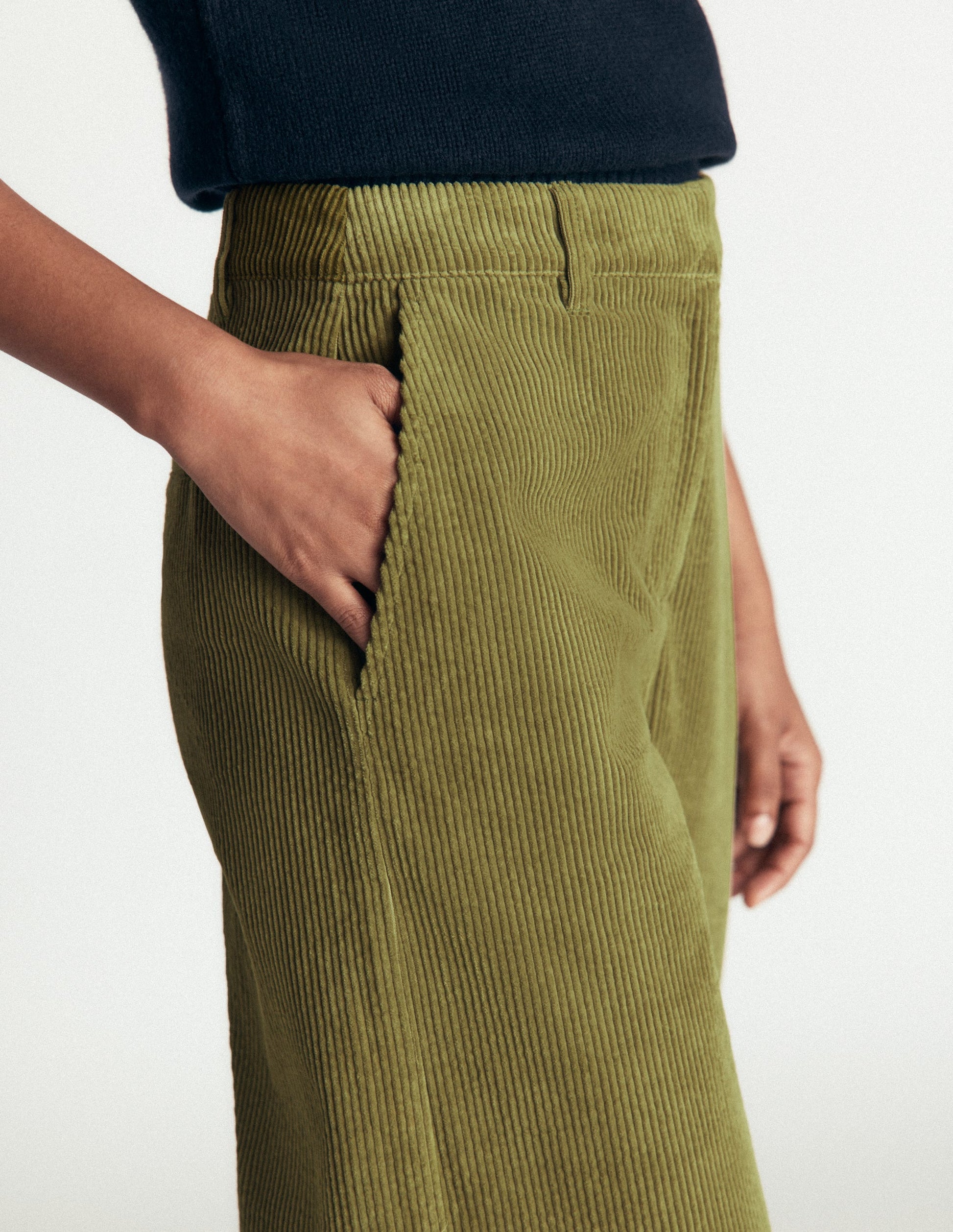 Belgravia Chunky Cord Trousers-Cardamon Seed-3