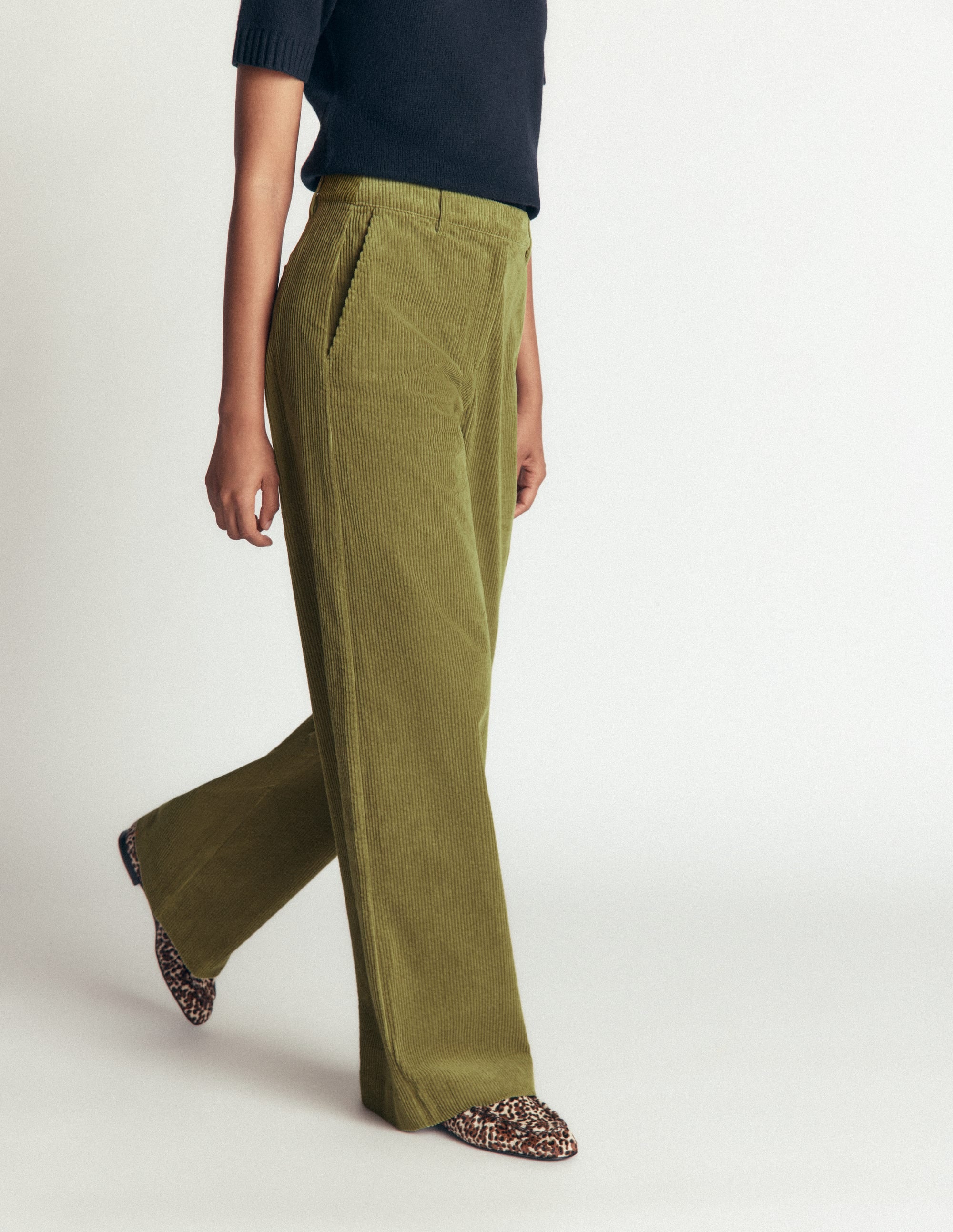 Belgravia Chunky Cord Trousers-Cardamon Seed - Image 4