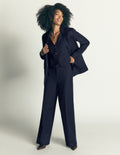 Belgravia Wool Blend Trousers-Navy Pinstripe