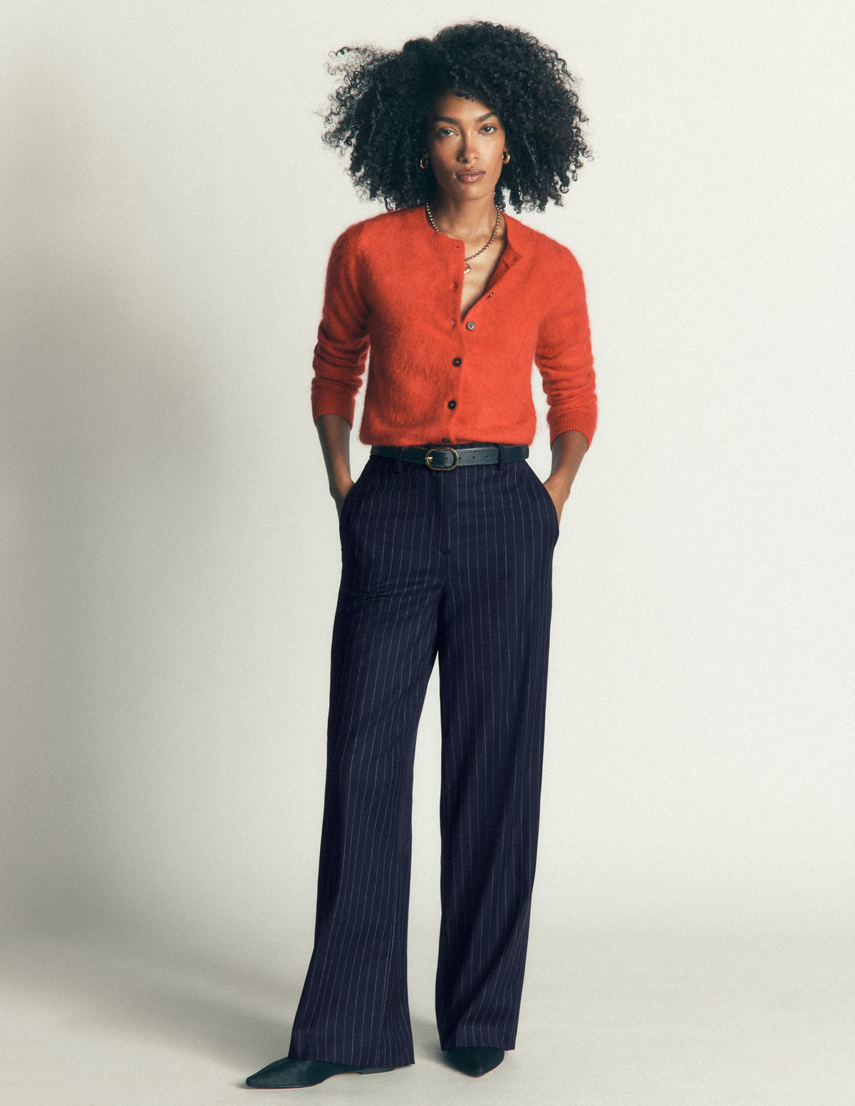 Belgravia Wool Blend Trousers-Navy Pinstripe-6