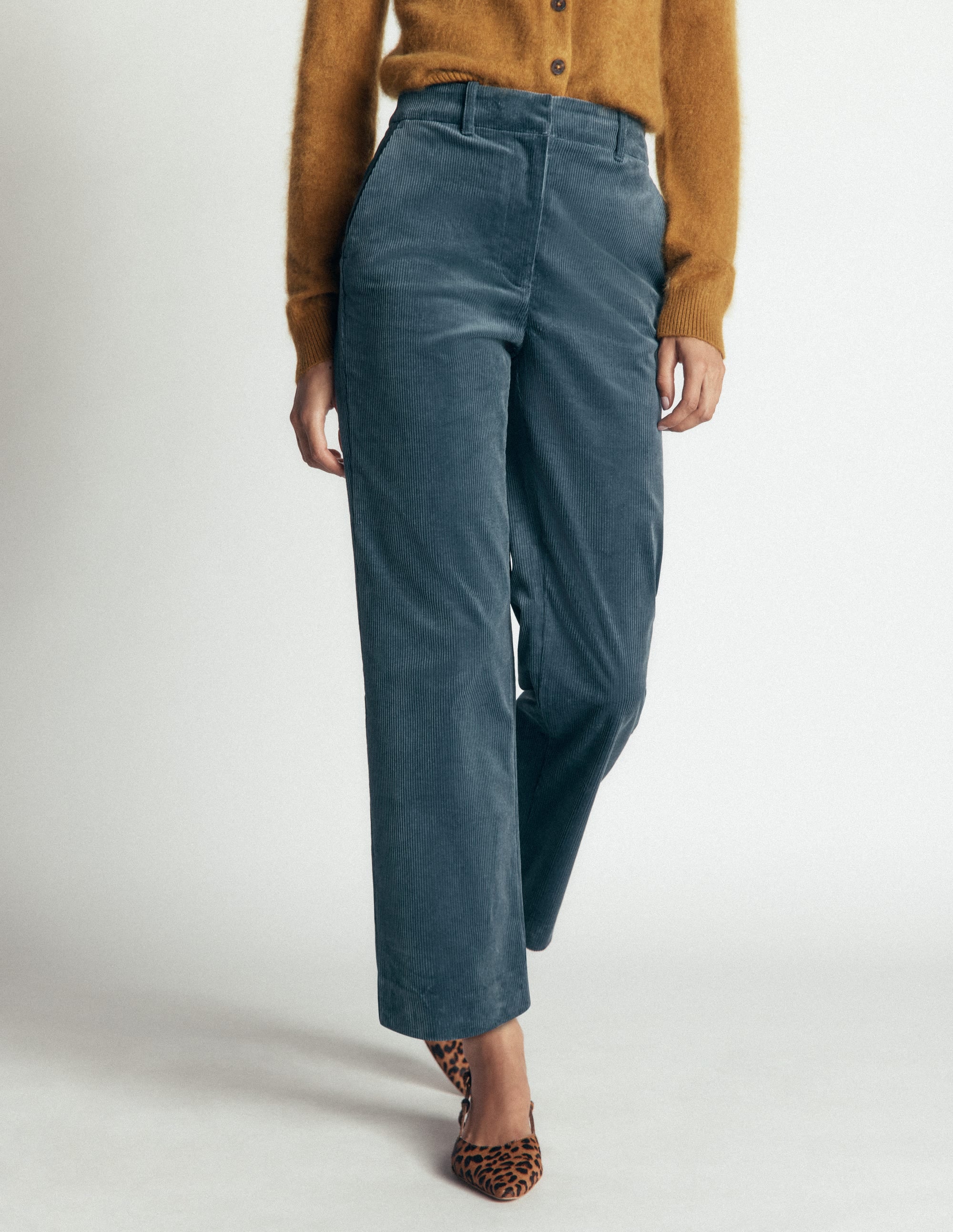 Canonbury Cord Trousers-Storm Blue - Image 5
