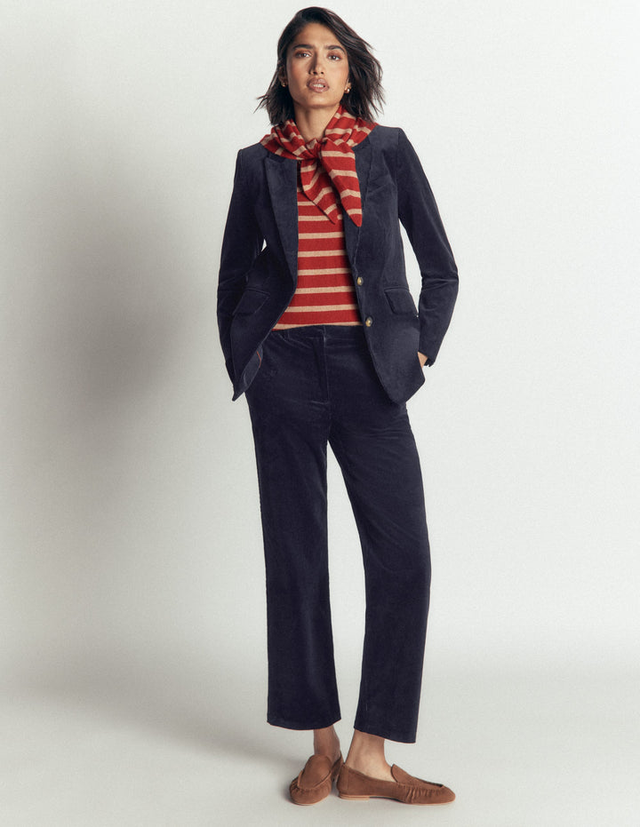 Canonbury Cord 7/8 Trousers-Navy