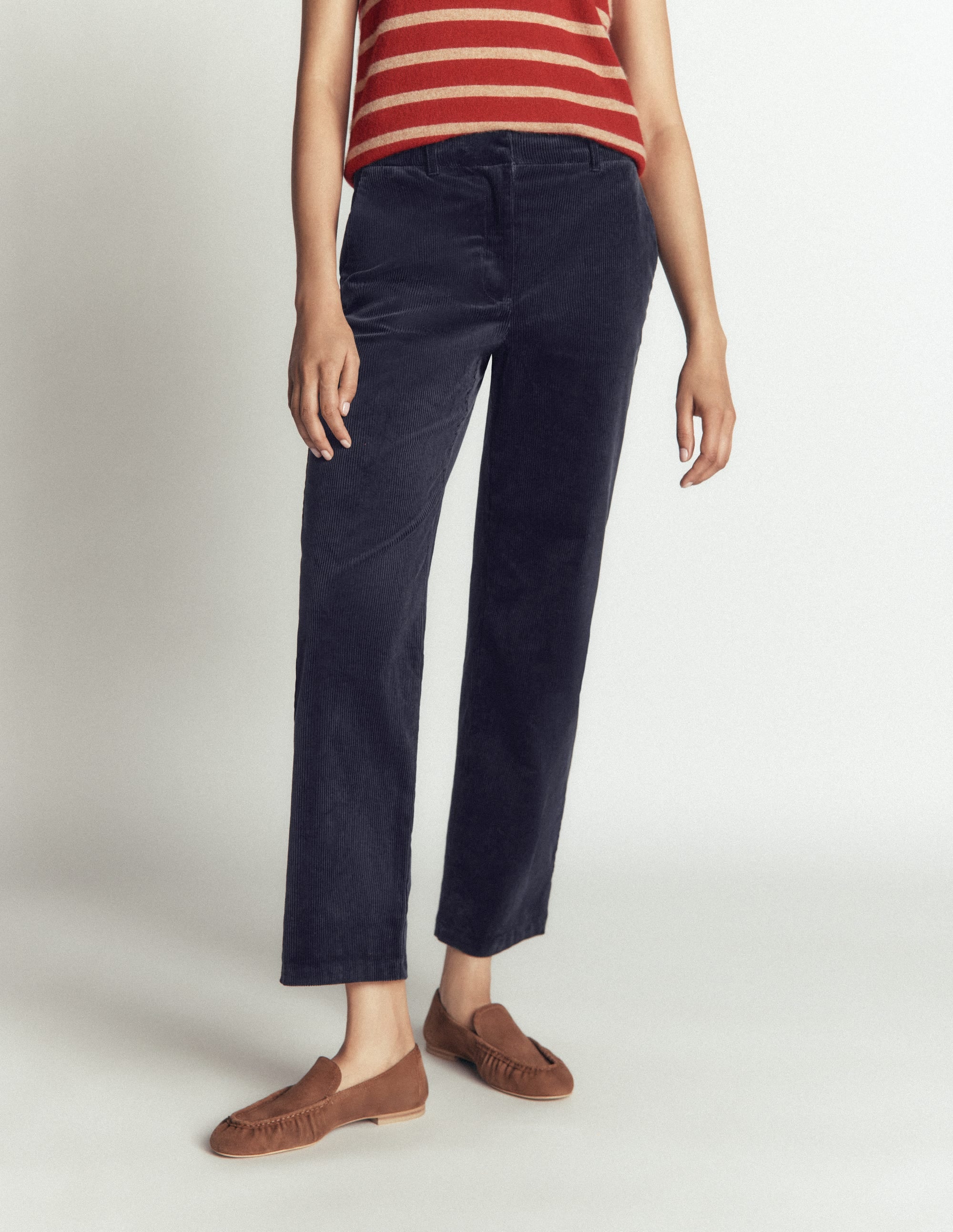 Canonbury Cord Trousers-Navy - Image 4