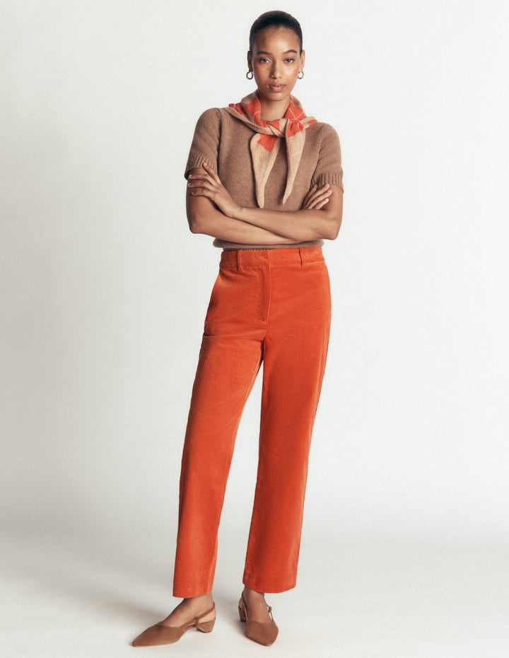 Canonbury Cord Trousers-Spiced Ginger
