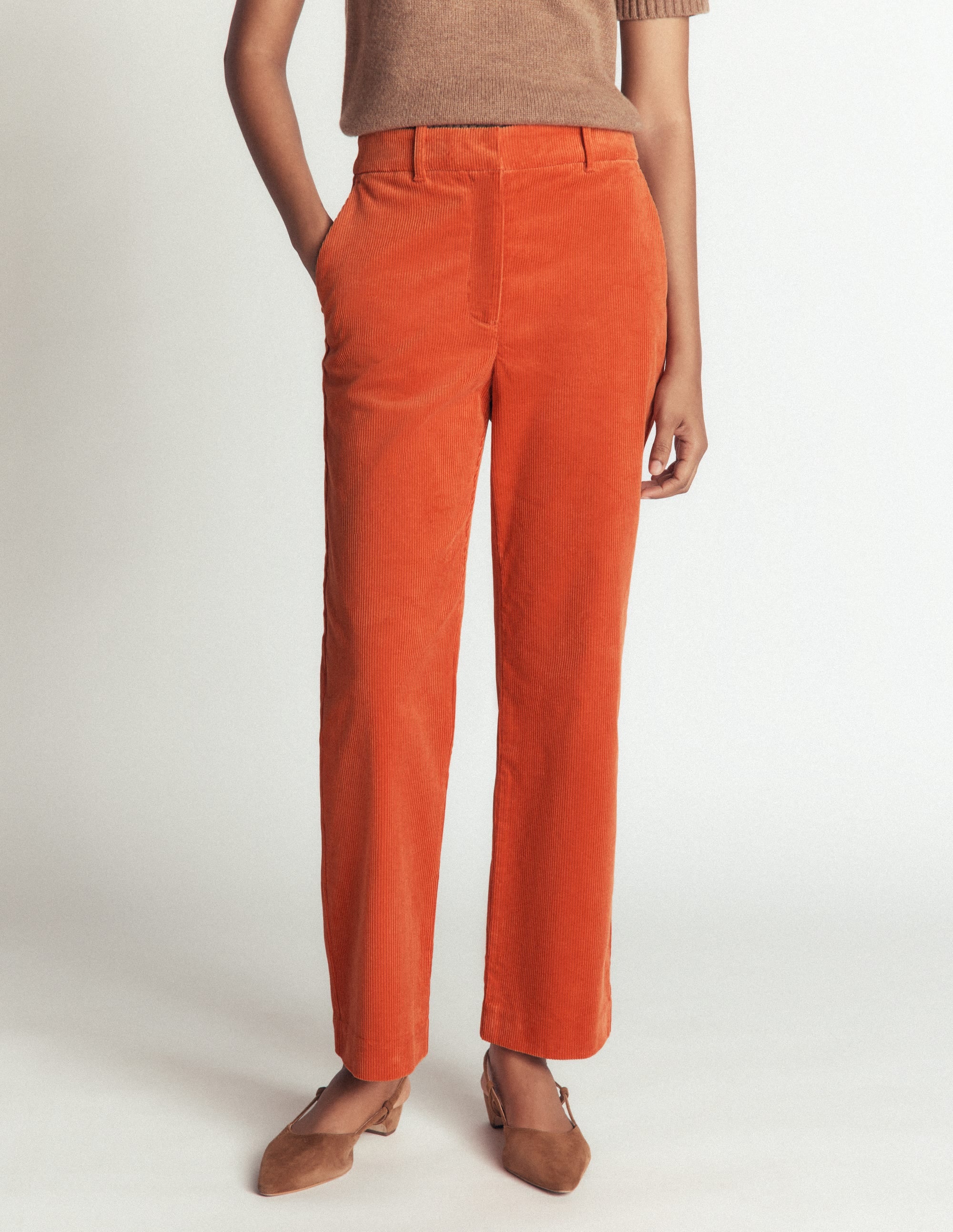 Canonbury Cord Trousers-Spiced Ginger - Image 4