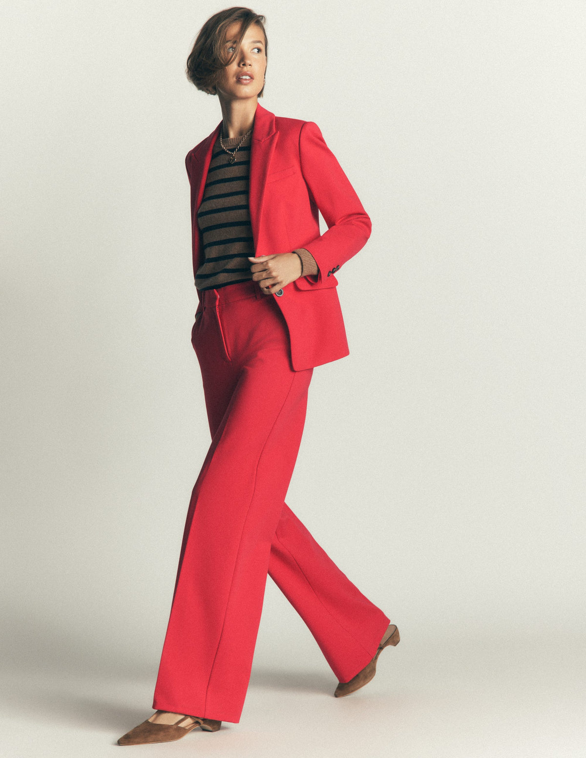 Belgravia Ponte Trousers-Royal Red - Image 1