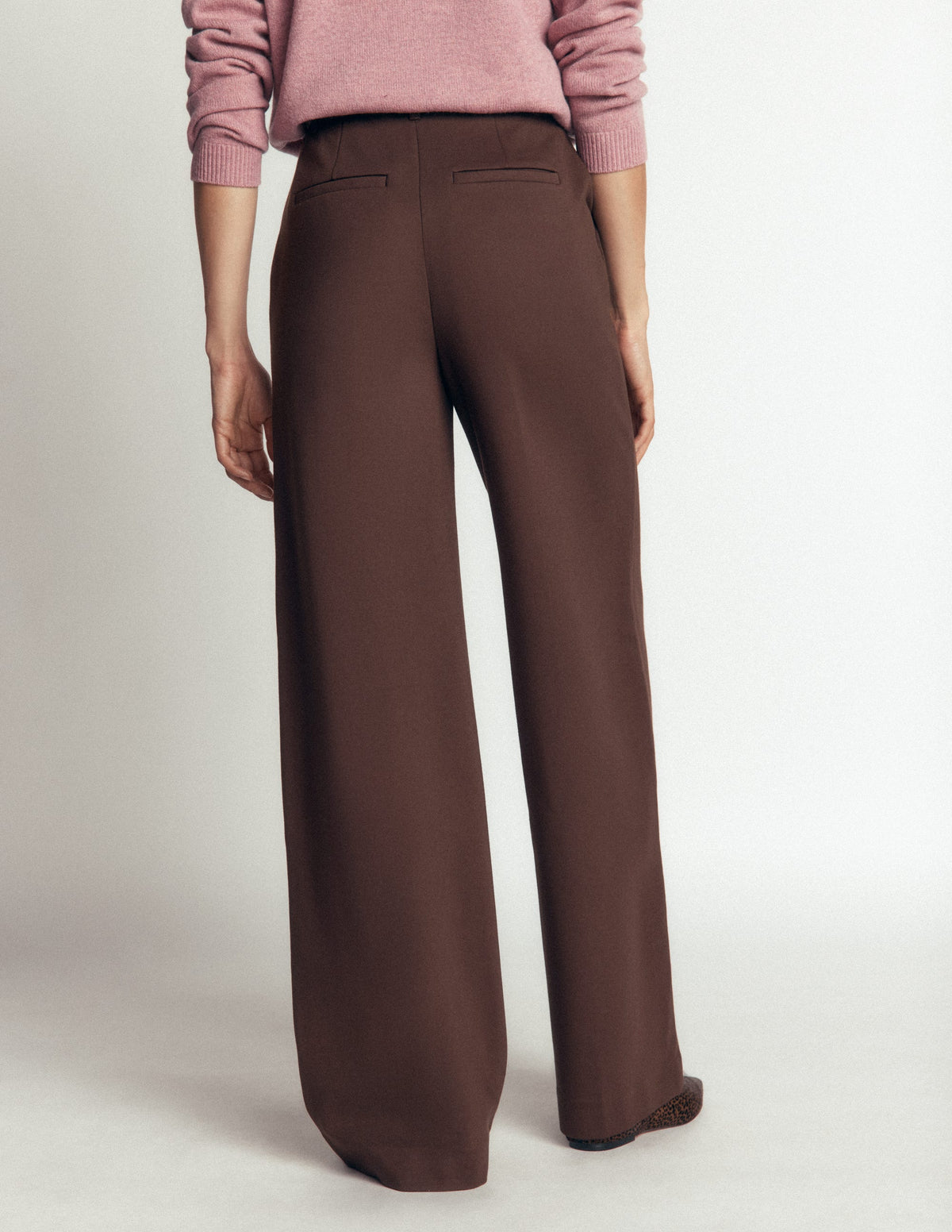 Belgravia Ponte Trousers-Bitter Chocolate - Image 3