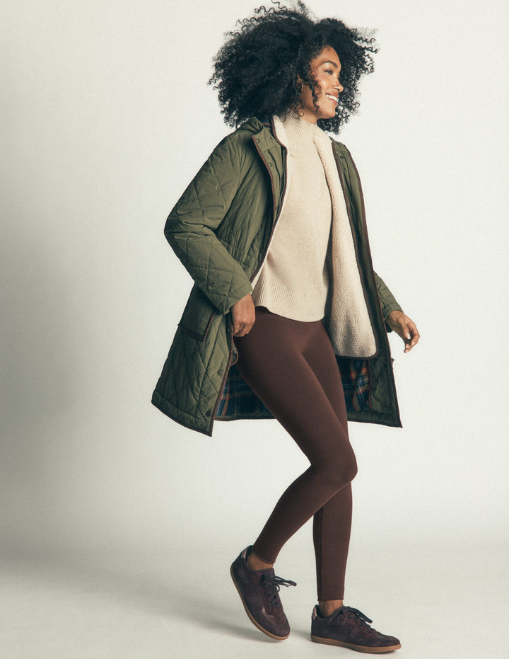 High Rise Jersey Leggings-Bitter Chocolate
