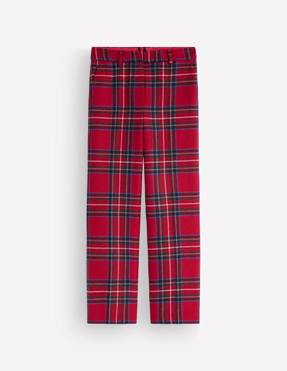 Canonbury Wool Blend Trousers-Red Check-7