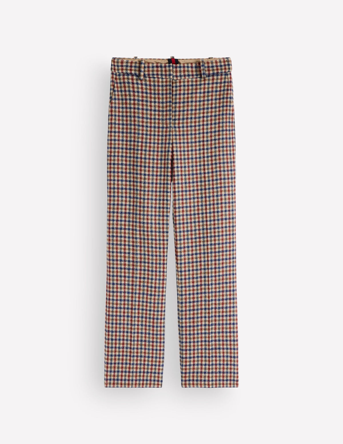 Canonbury Wool Blend Trousers-Ivory, Blue and Maroon Check-11