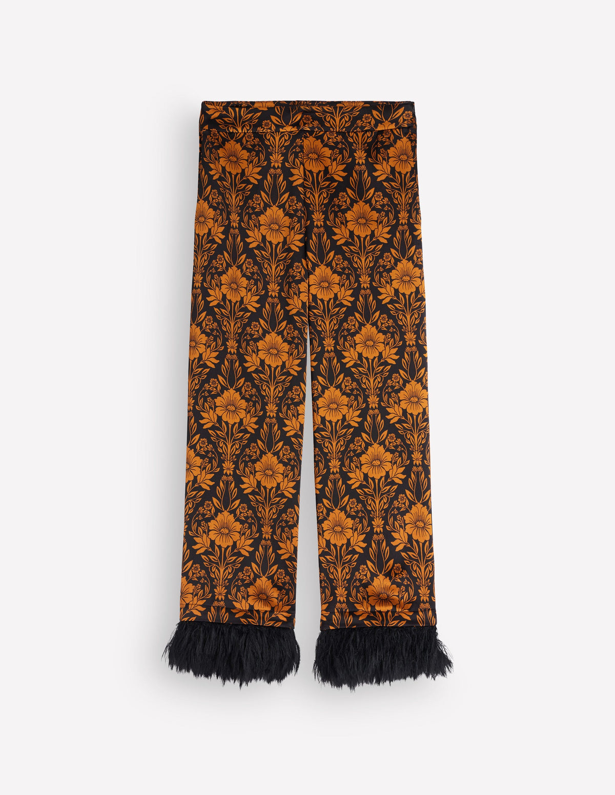 Feather Trim Trousers-Flourishing Sprig - Image 7