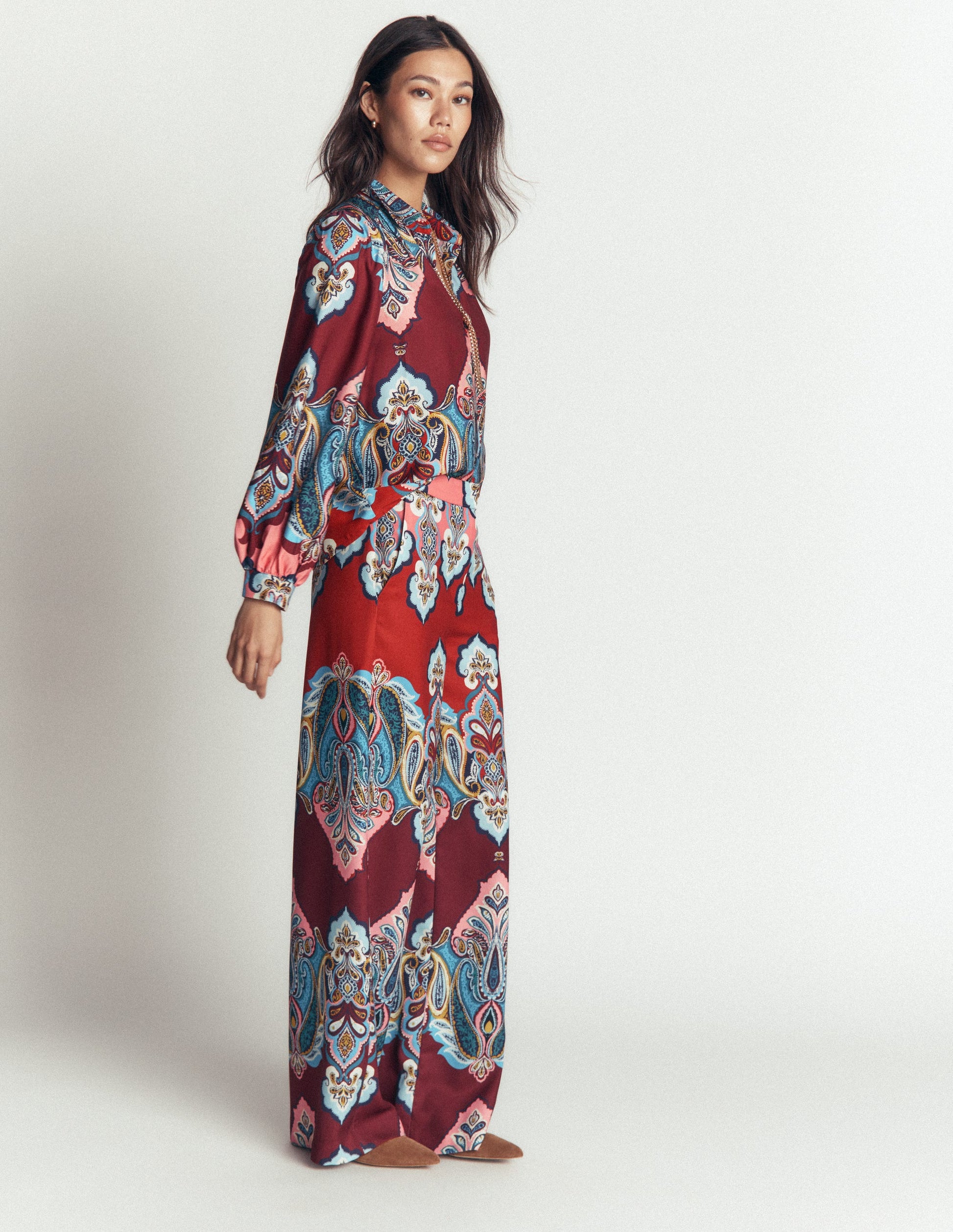 Belgravia Occasion Trousers-Multi, Popping Paisley-1