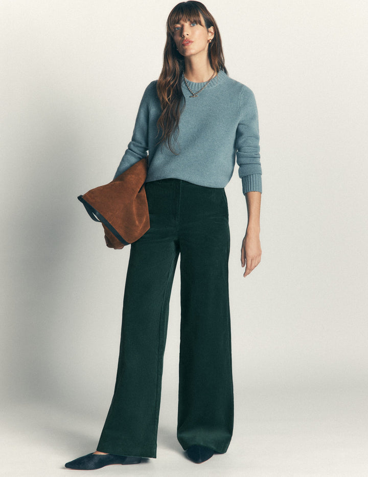 Belgravia Cord Trousers-Midnight Teal