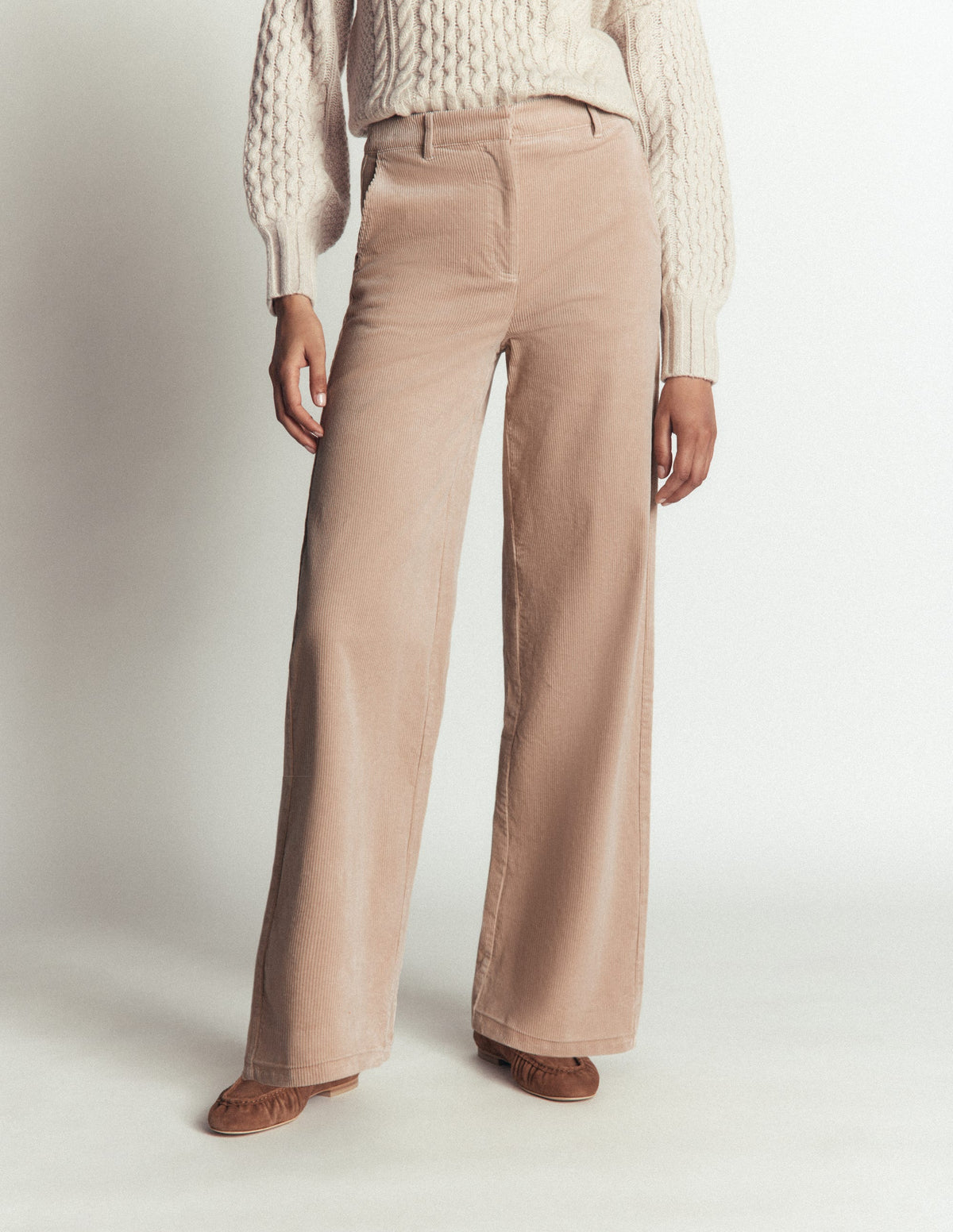 Belgravia Cord Trousers-Latte-4