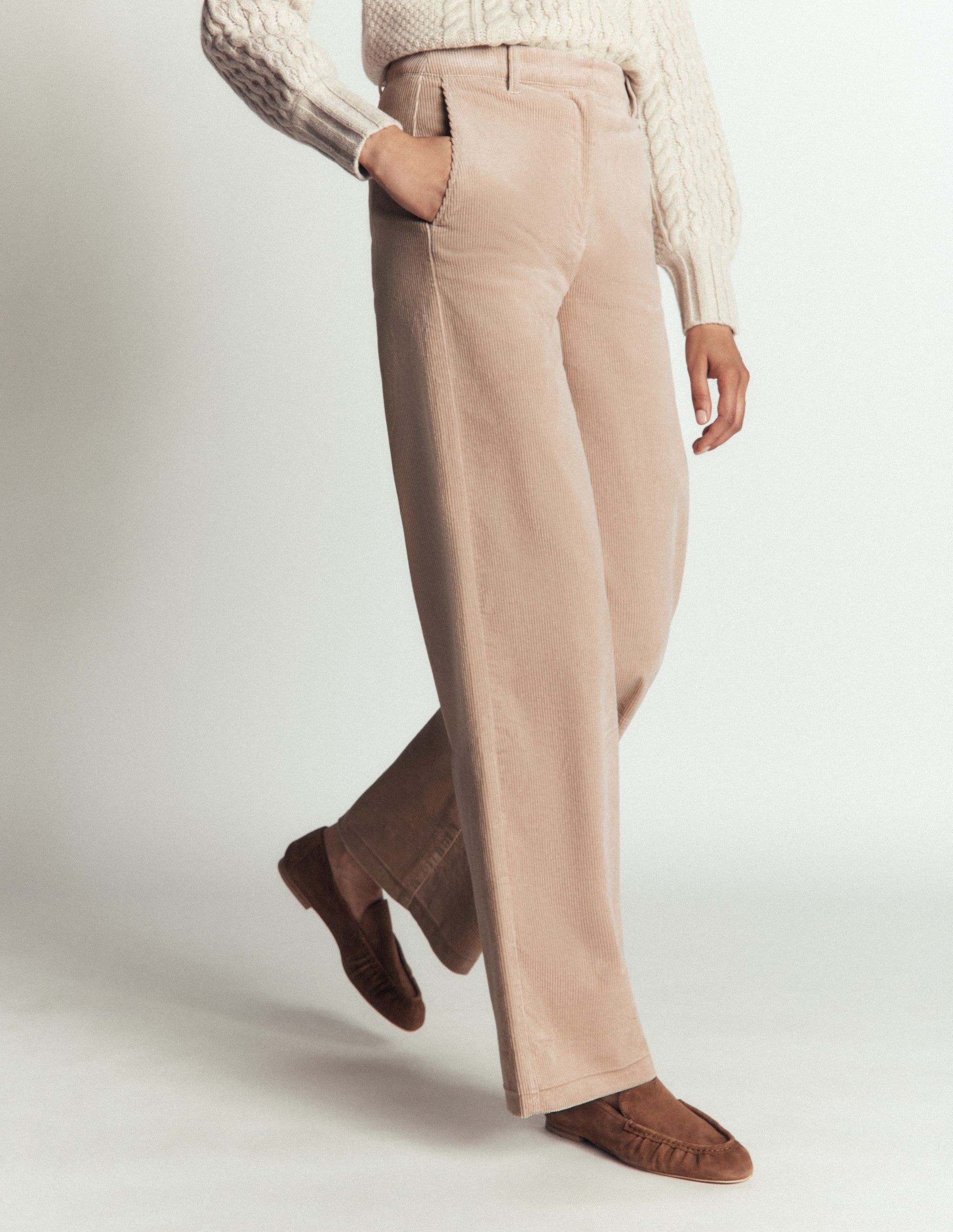 Belgravia Cord Trousers-Latte - Image 6
