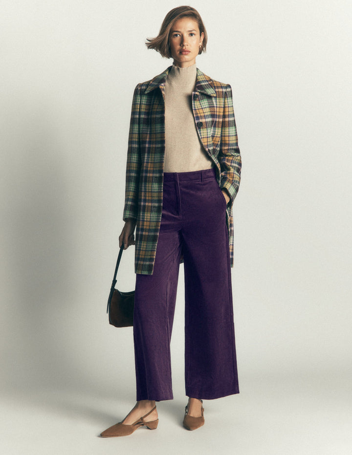 Belgravia Cord Trousers-Deep Grape