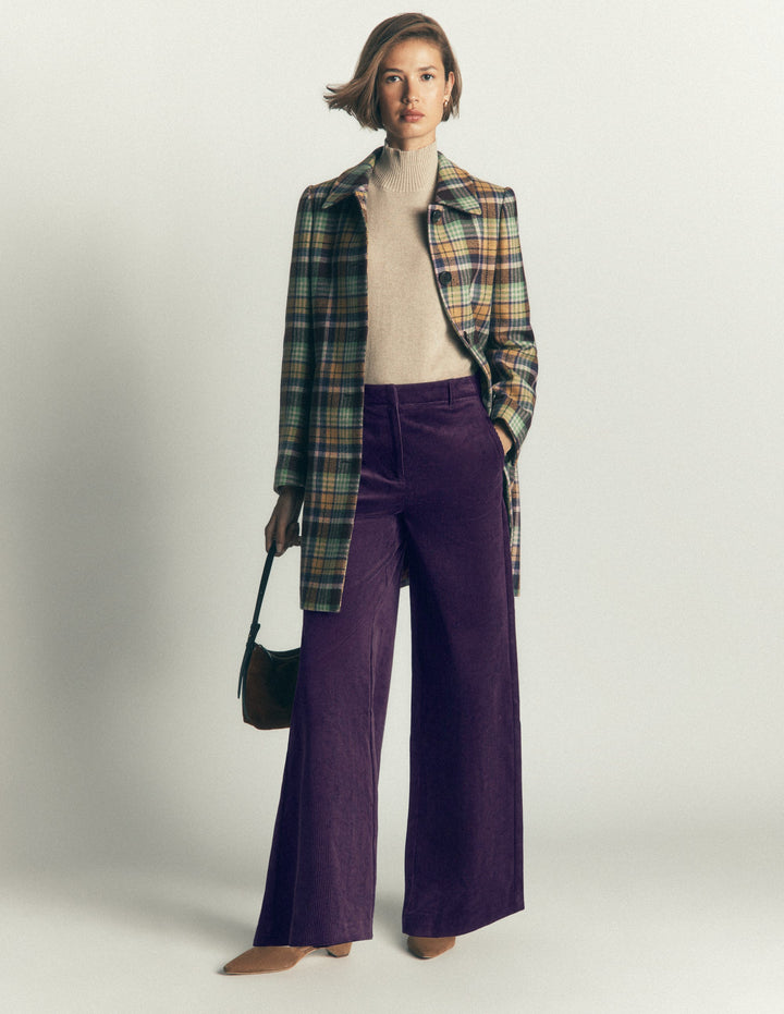 Belgravia Cord Trousers-Deep Grape