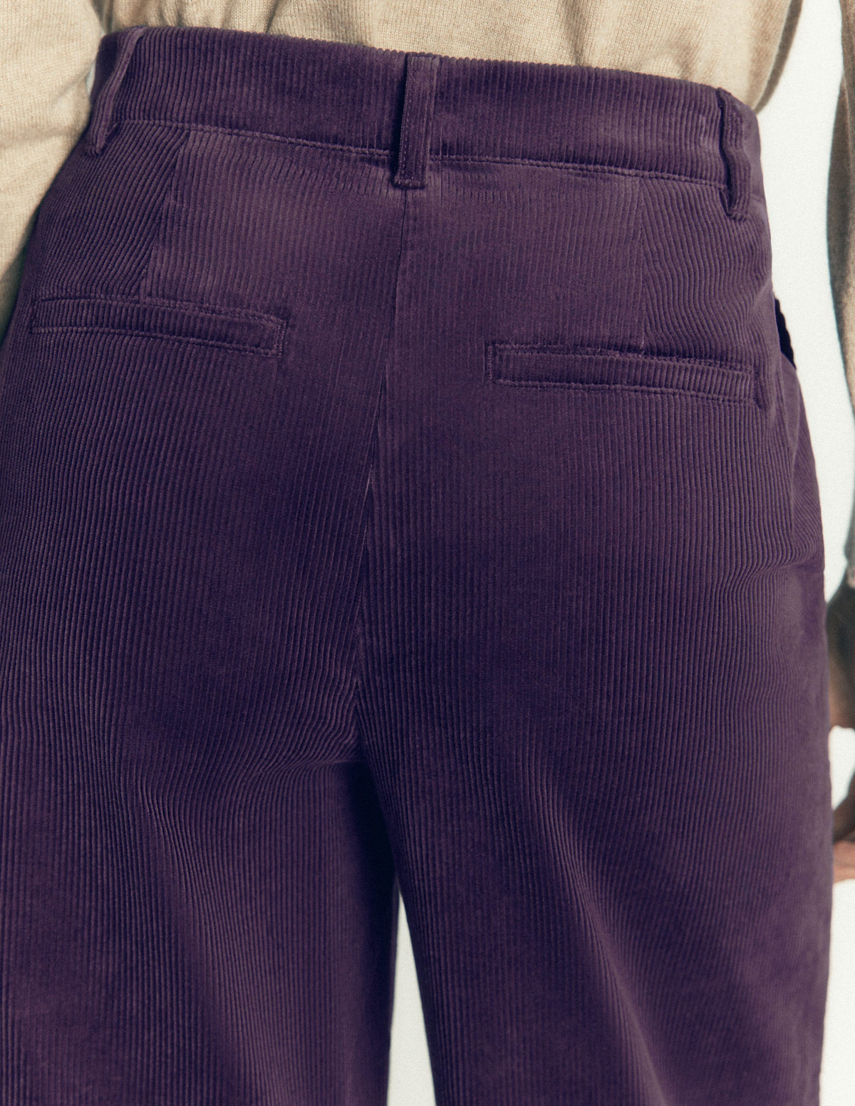 Belgravia Cord Trousers-Deep Grape - Image 2