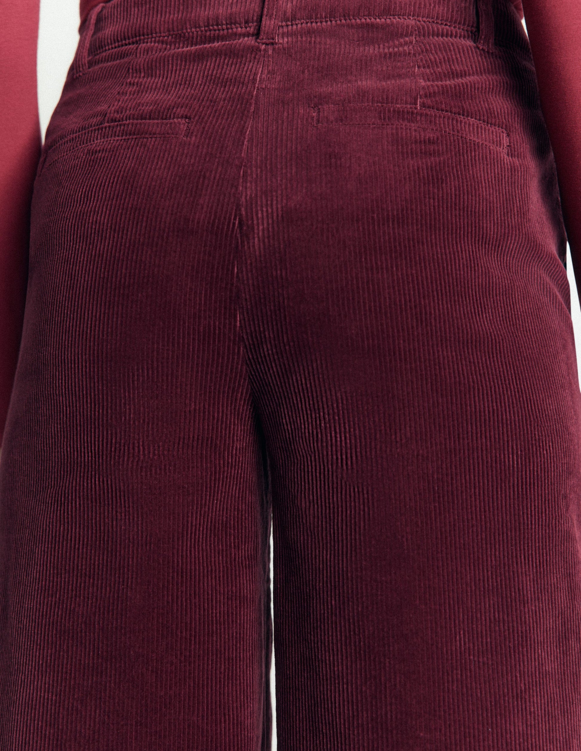 Belgravia Cord Trousers-Dark Crimson-5