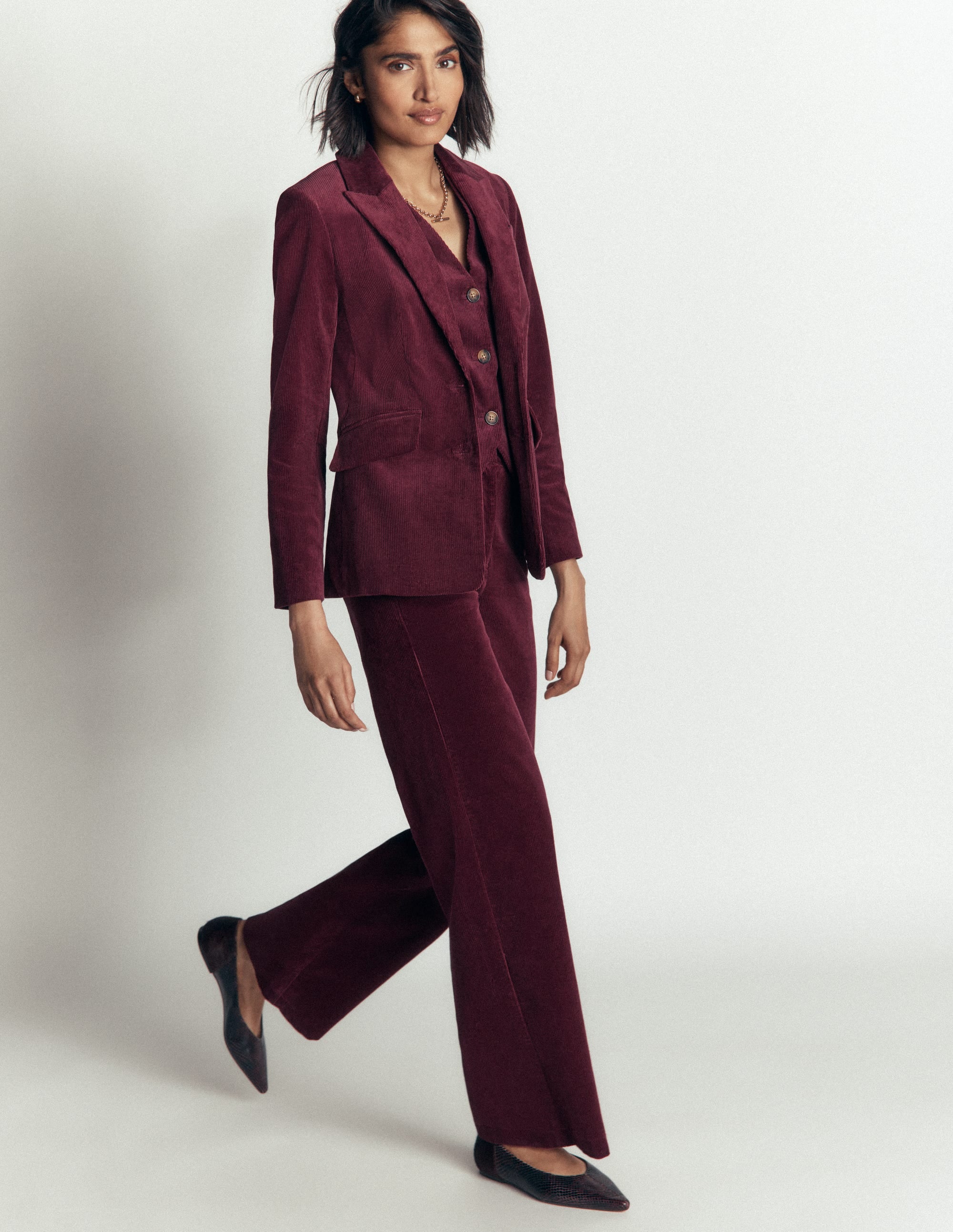 Belgravia Cord Trousers-Dark Crimson - Image 6